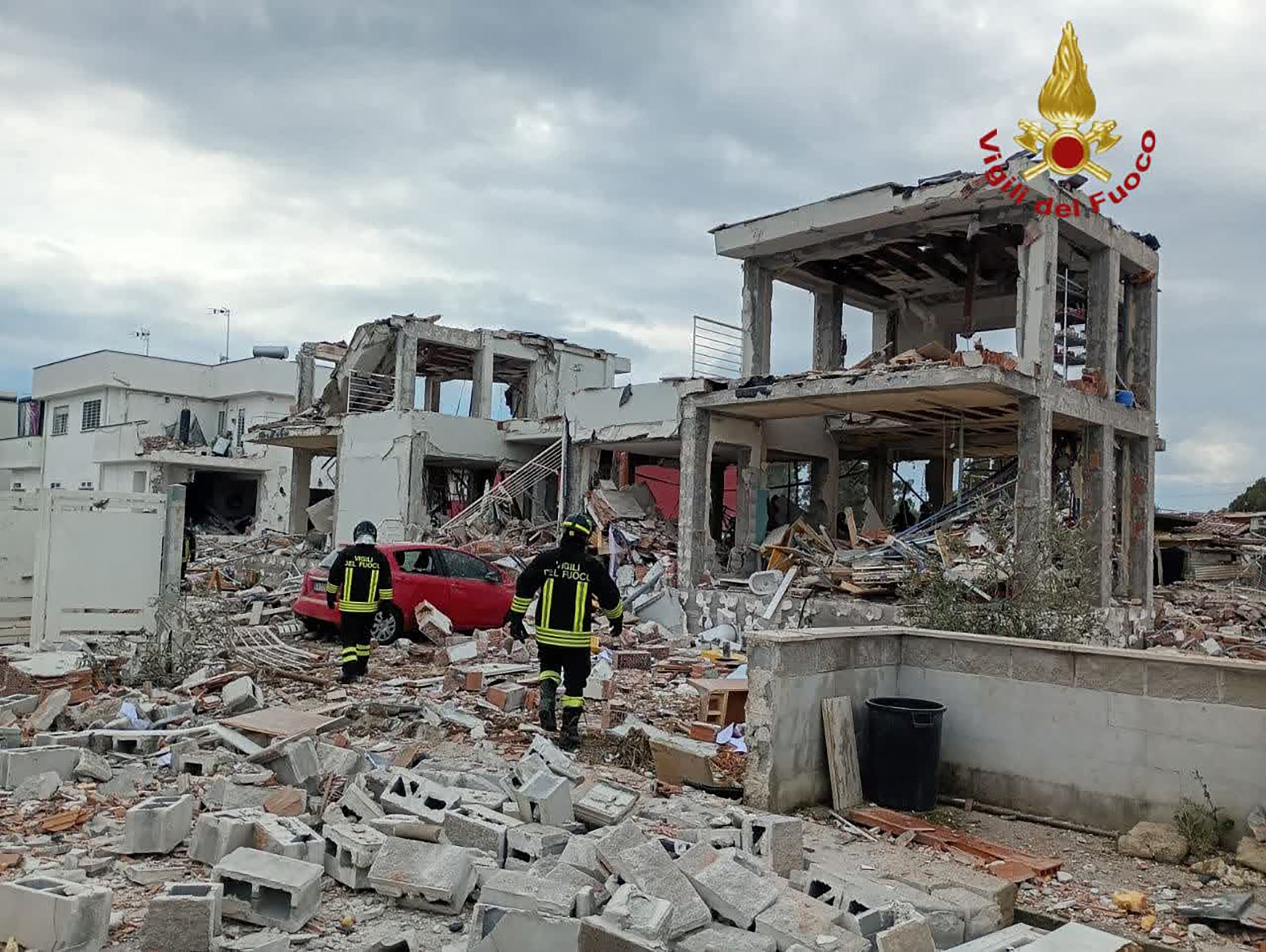 Three rushed to hospital after gas explosion tears through apartments in Rome