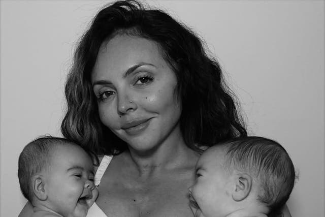 Jesy Nelson with her twins