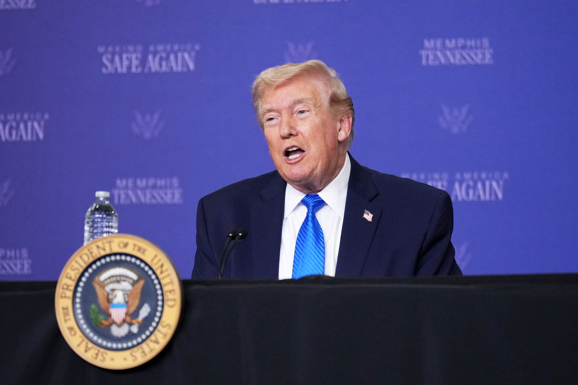 Trump said he was making an impromptu trip to Graceland Monday while in Memphis, Tennessee