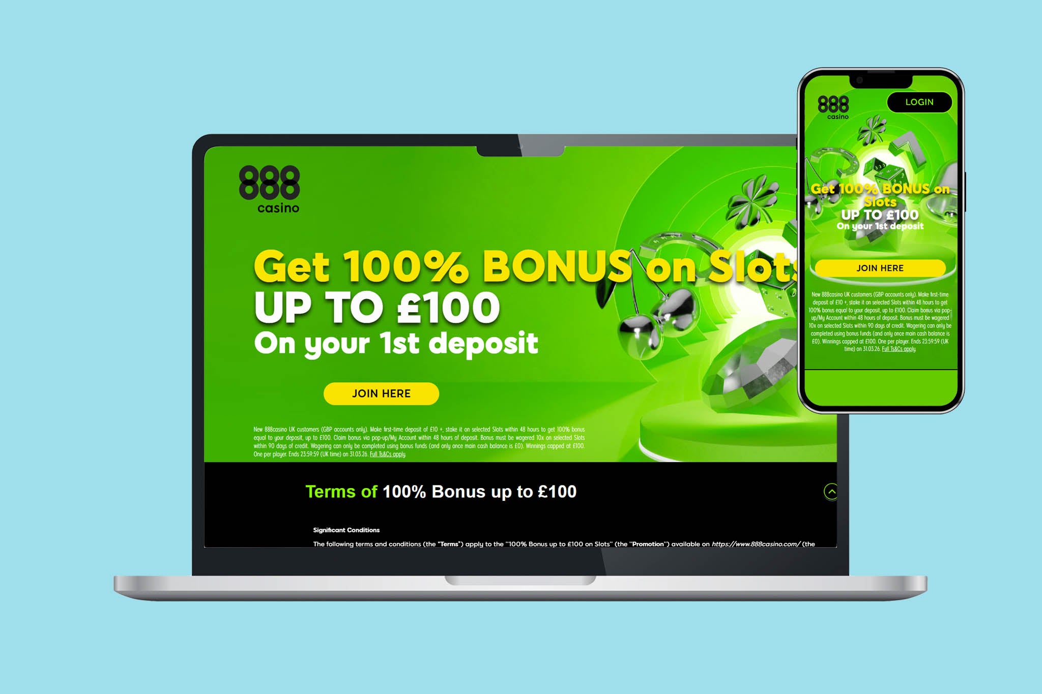 The 888 desktop user experience is good but their app trumps it