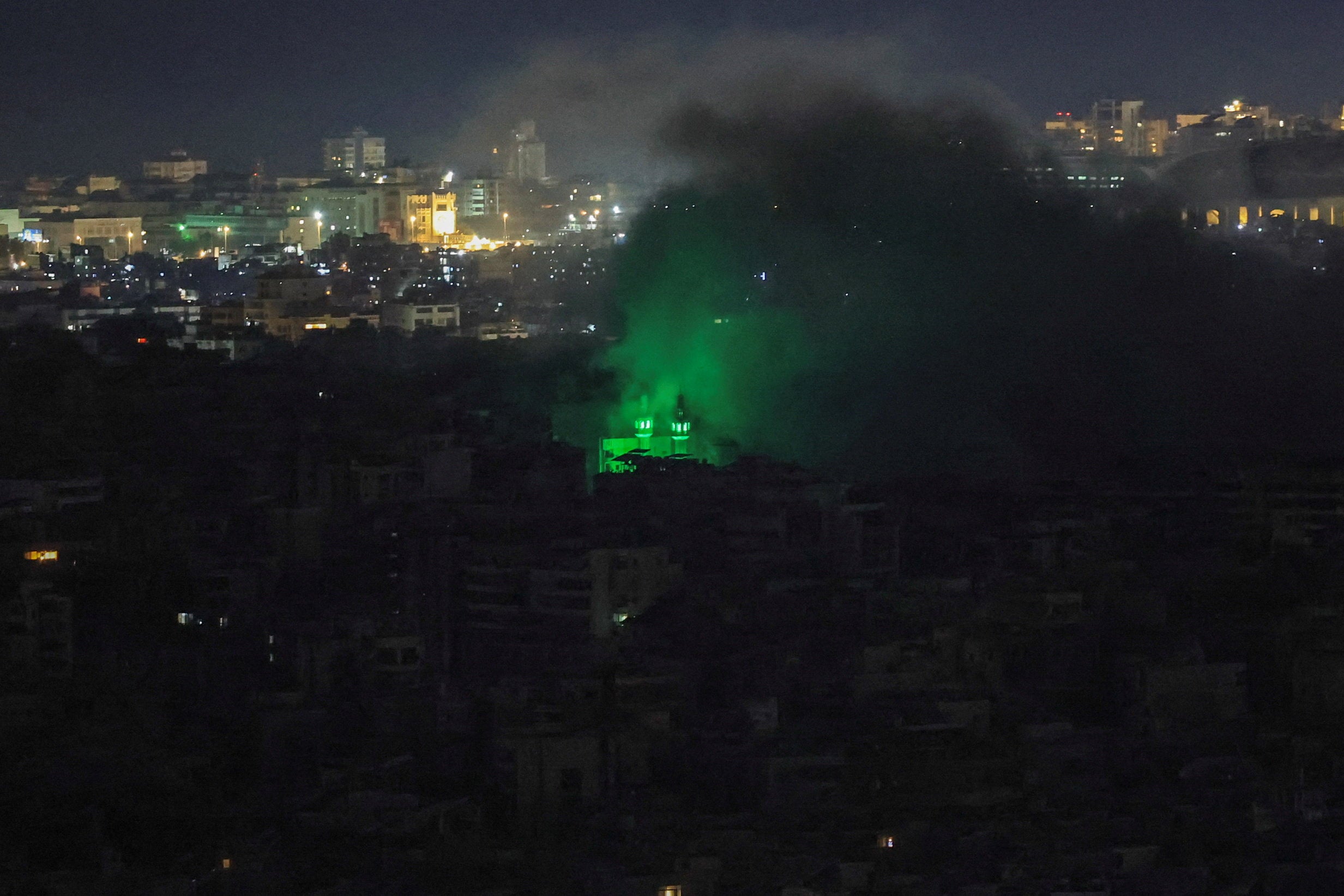 Smoke rises from Beirut's southern suburbs following an Israeli strike