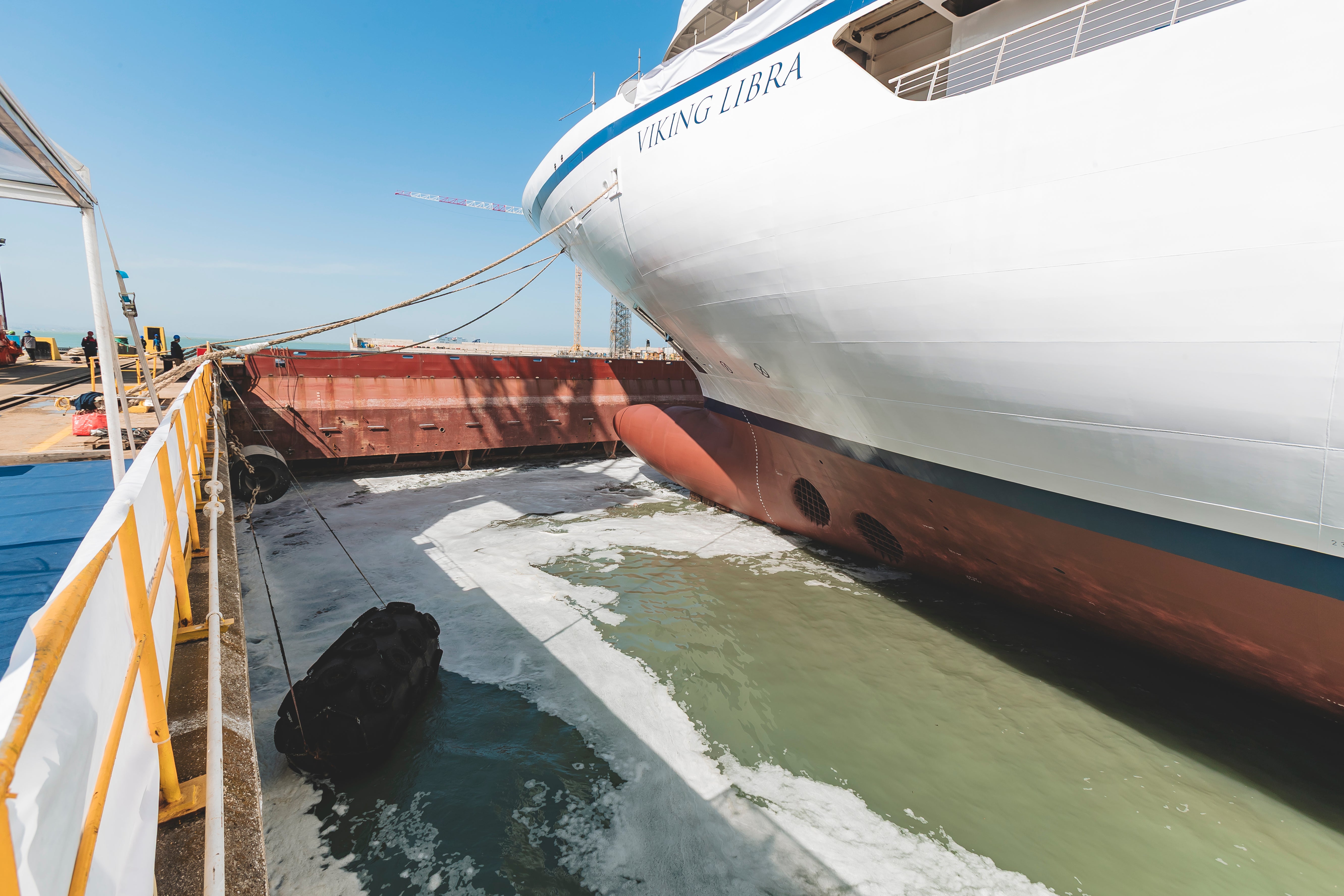Viking Libra is being constructed at the Fincantieri shipyard in Ancoa