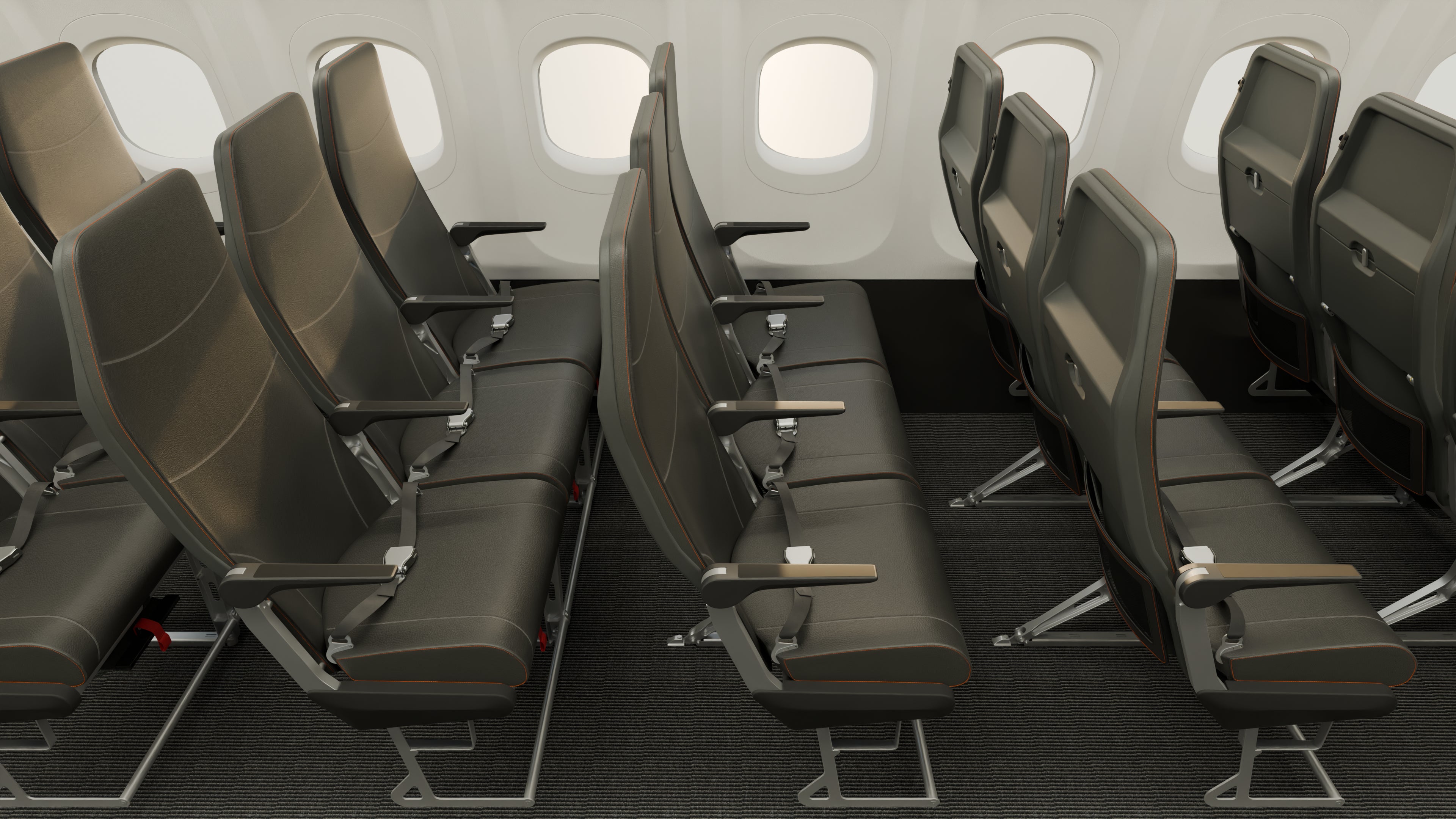 Undated handout photo issued by easyJet of the new Kestrel seats, which will be fitted to easyJet aircraft