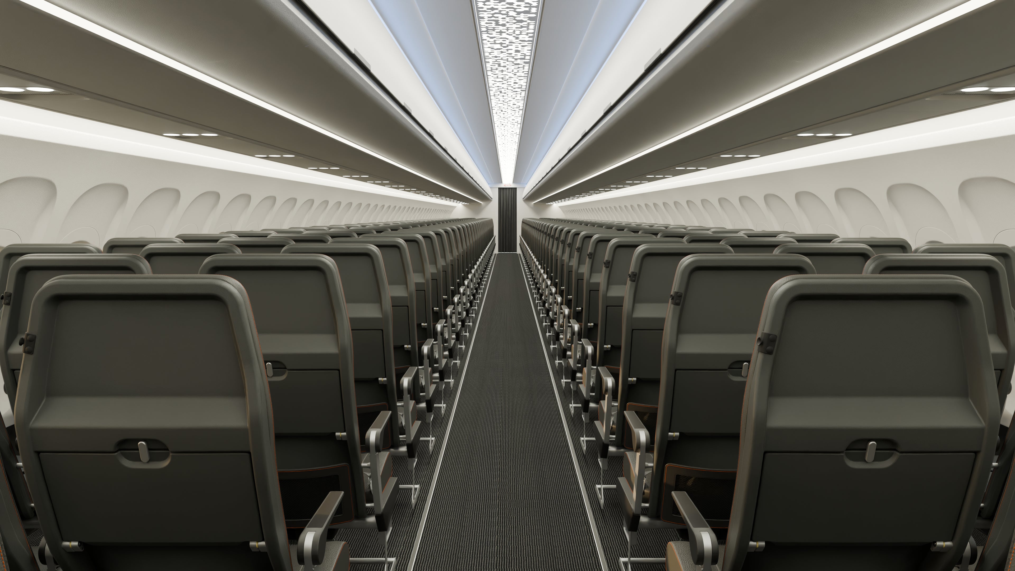 The new Kestrel seats, which will be fitted to easyJet aircraft. EasyJet passengers will get up to two inches more legroom when it installs new seats, the airline said