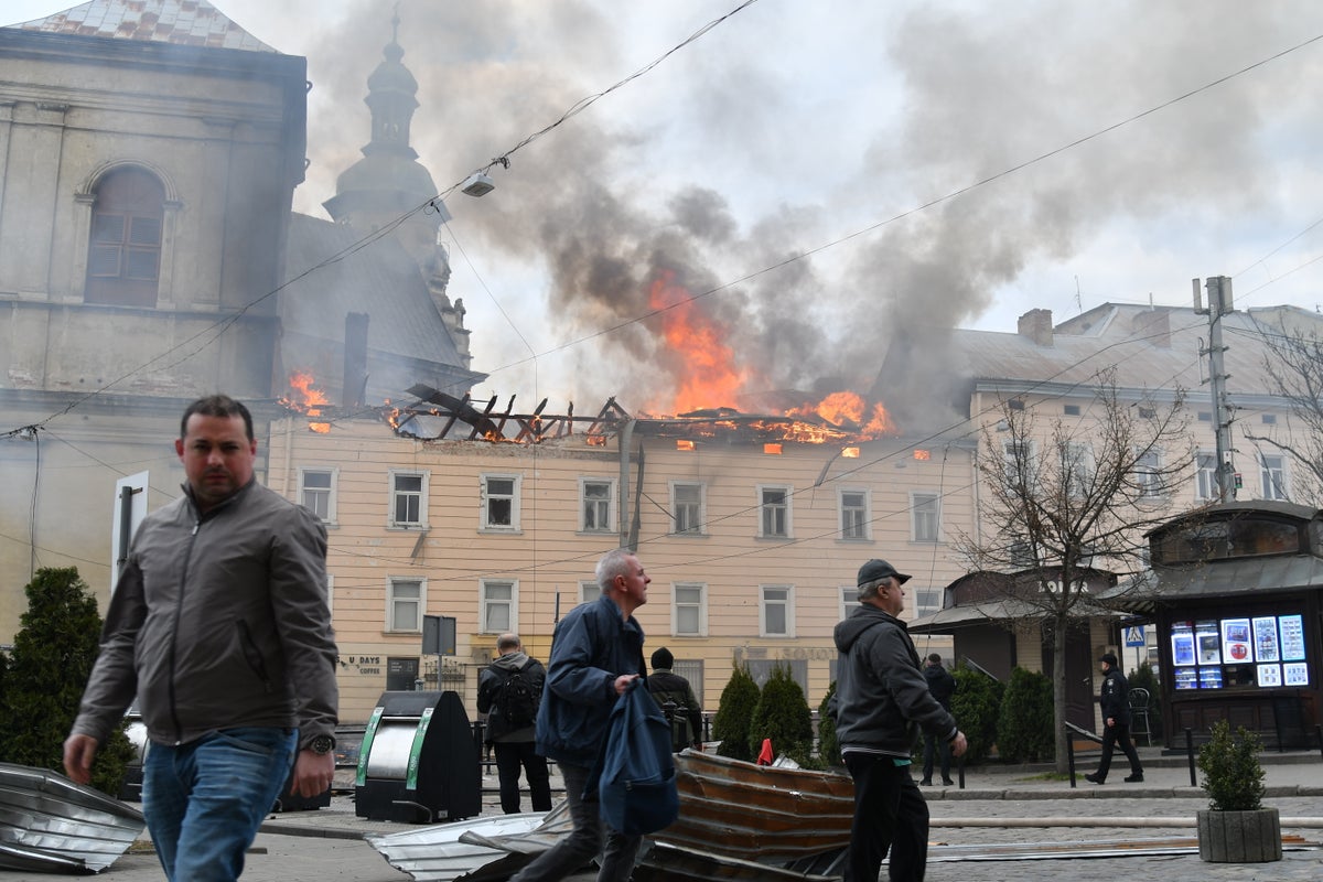 Ukraine-Russia war latest: Unesco World Heritage site damaged in rare daytime bombardment of Lviv