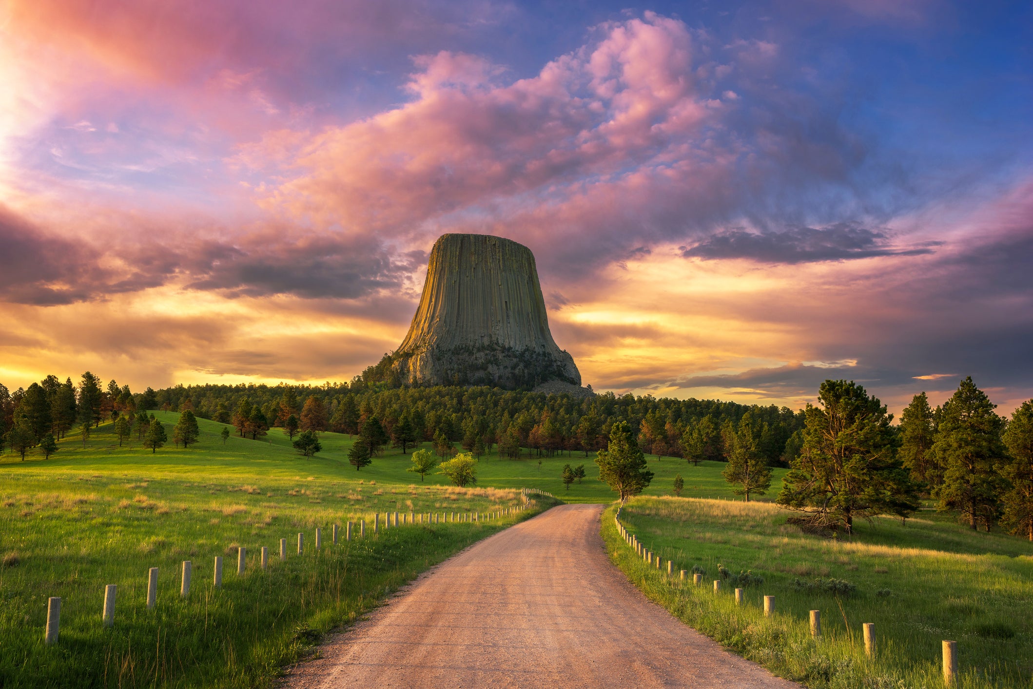 Devils Tower gives one section of rural Wyoming a startling look