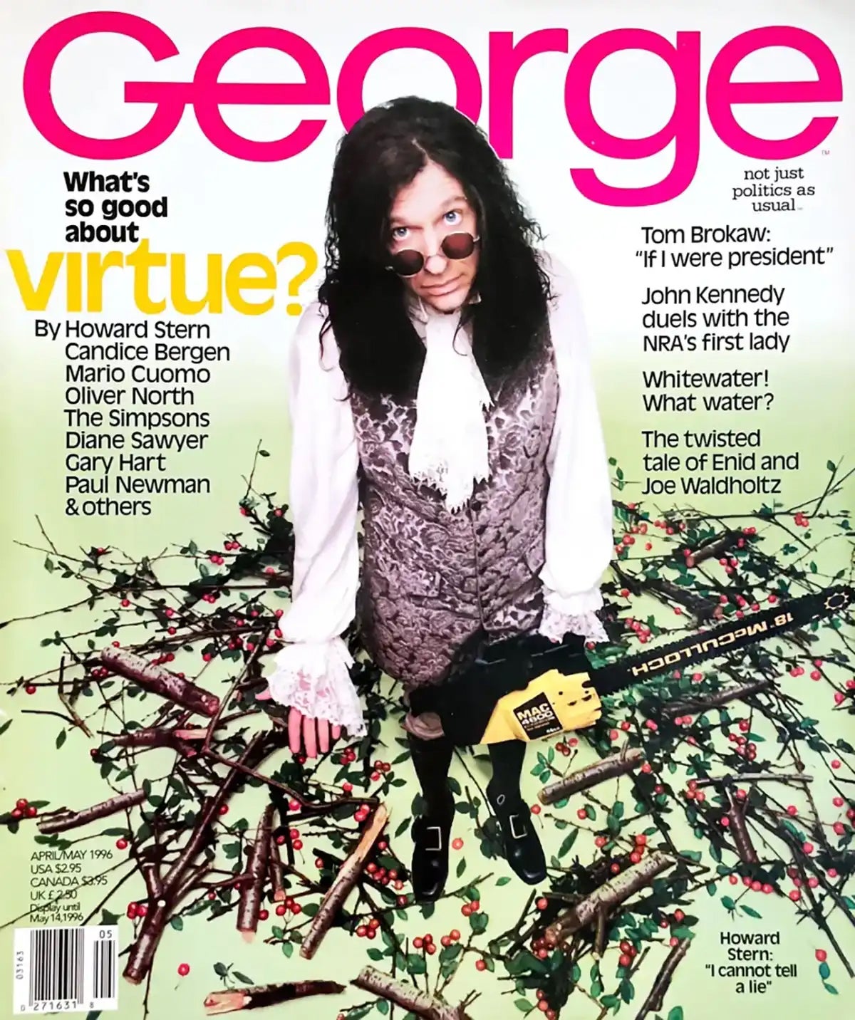 Stern è apparso sulla copertina della rivista George di JFK Jr nel 1996