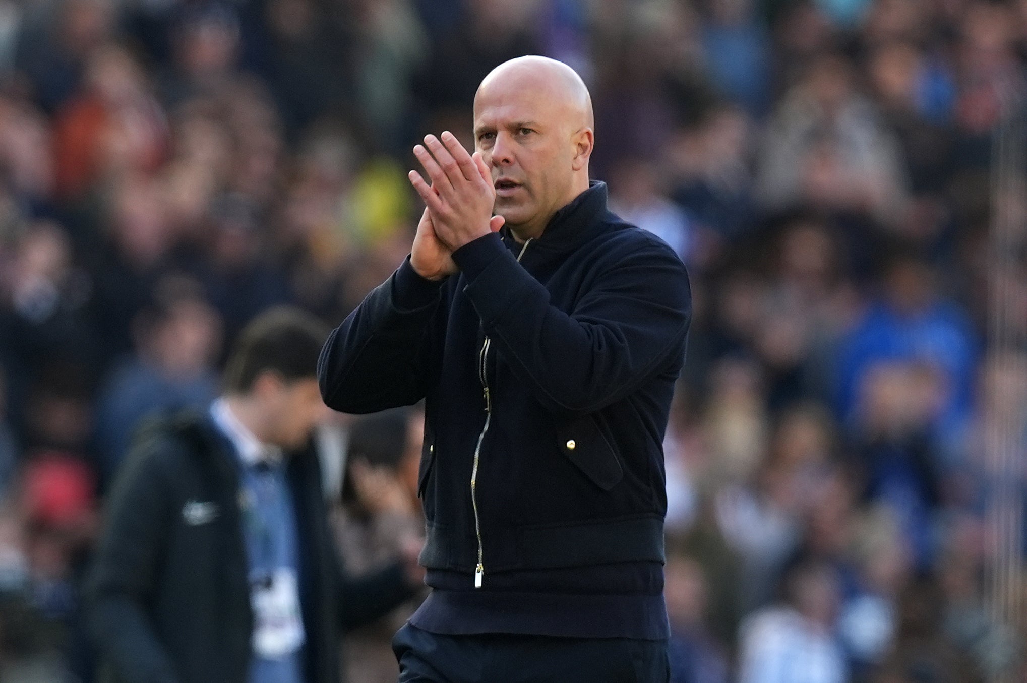 Liverpool manager Arne Slott has been warned he could be out next (Gareth Fuller/PA)