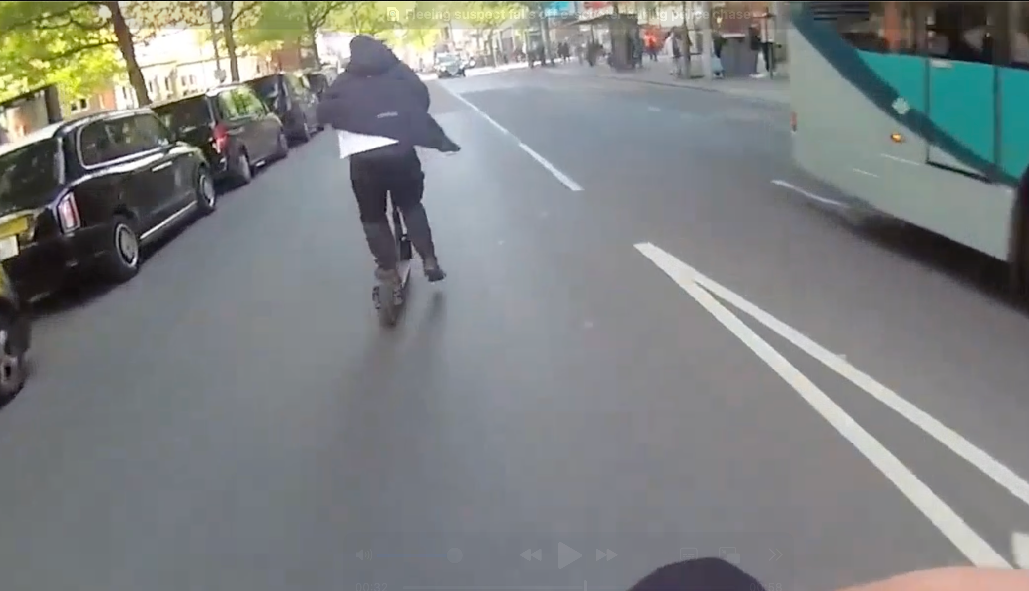 Drug dealer caught after losing control of e-scooter on busy road