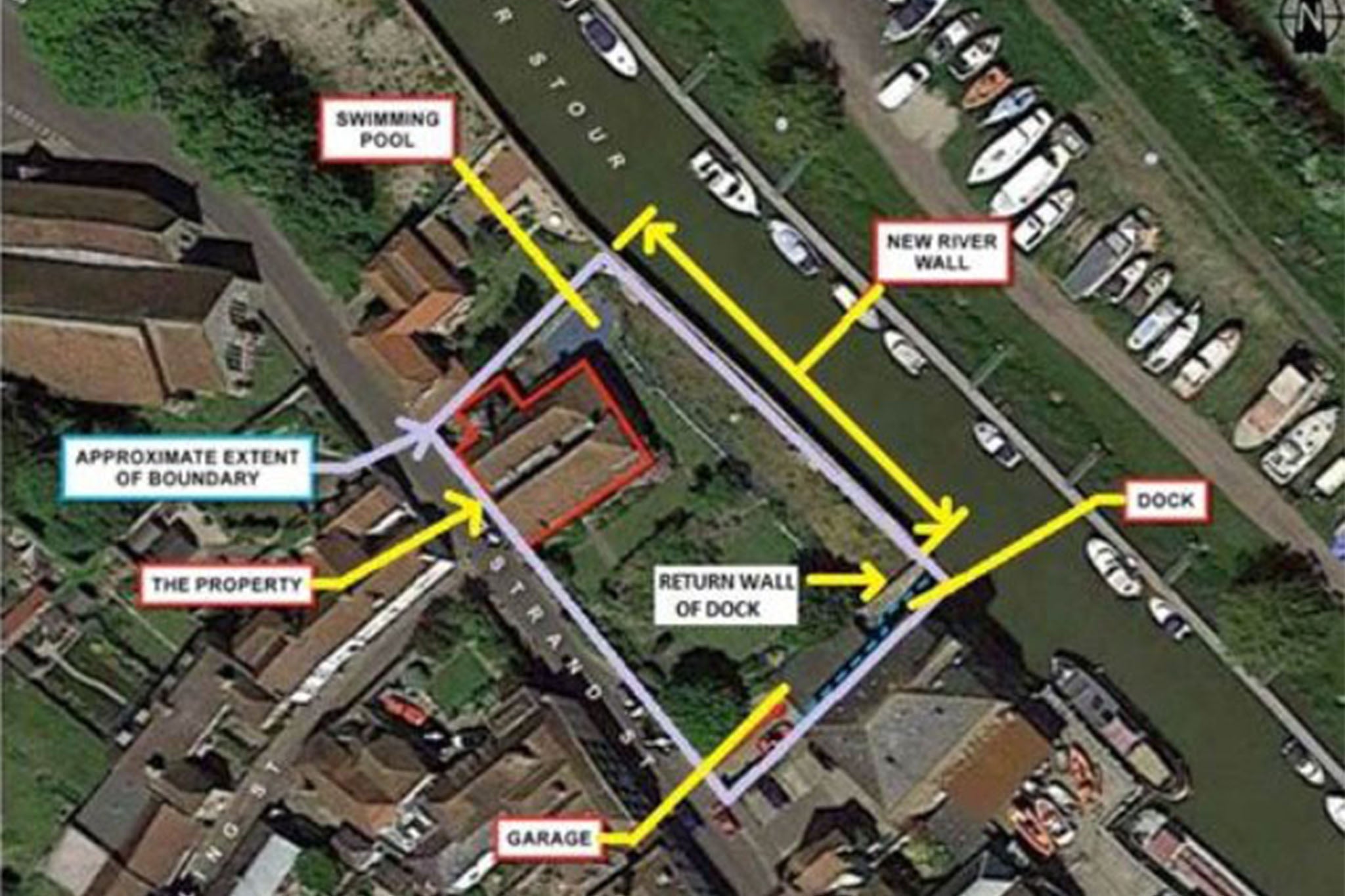 An aerial plan showing the location of King’s Lodging