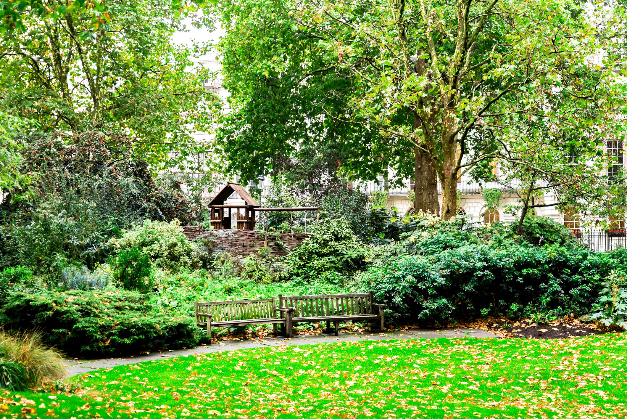 Fitzroy Square Gardens was the stomping ground of George Orwell and Virginia Woolf