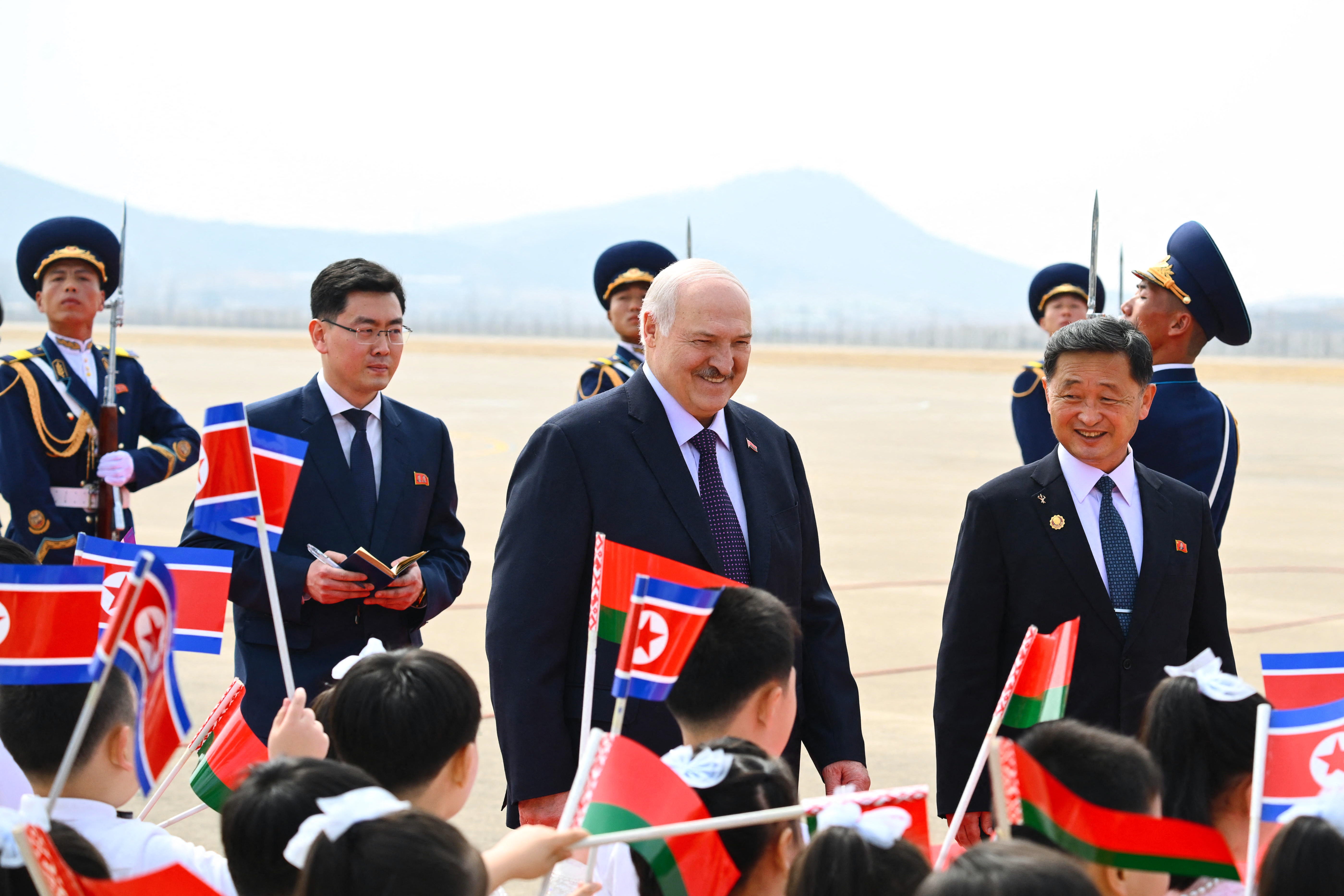 Belarus' President Alexander Lukashenko's trip to North Korea comes just six days after he met Trump's envoy John Coale and announced the freeing of 250 more detainees (Belarusian presidential press se)
