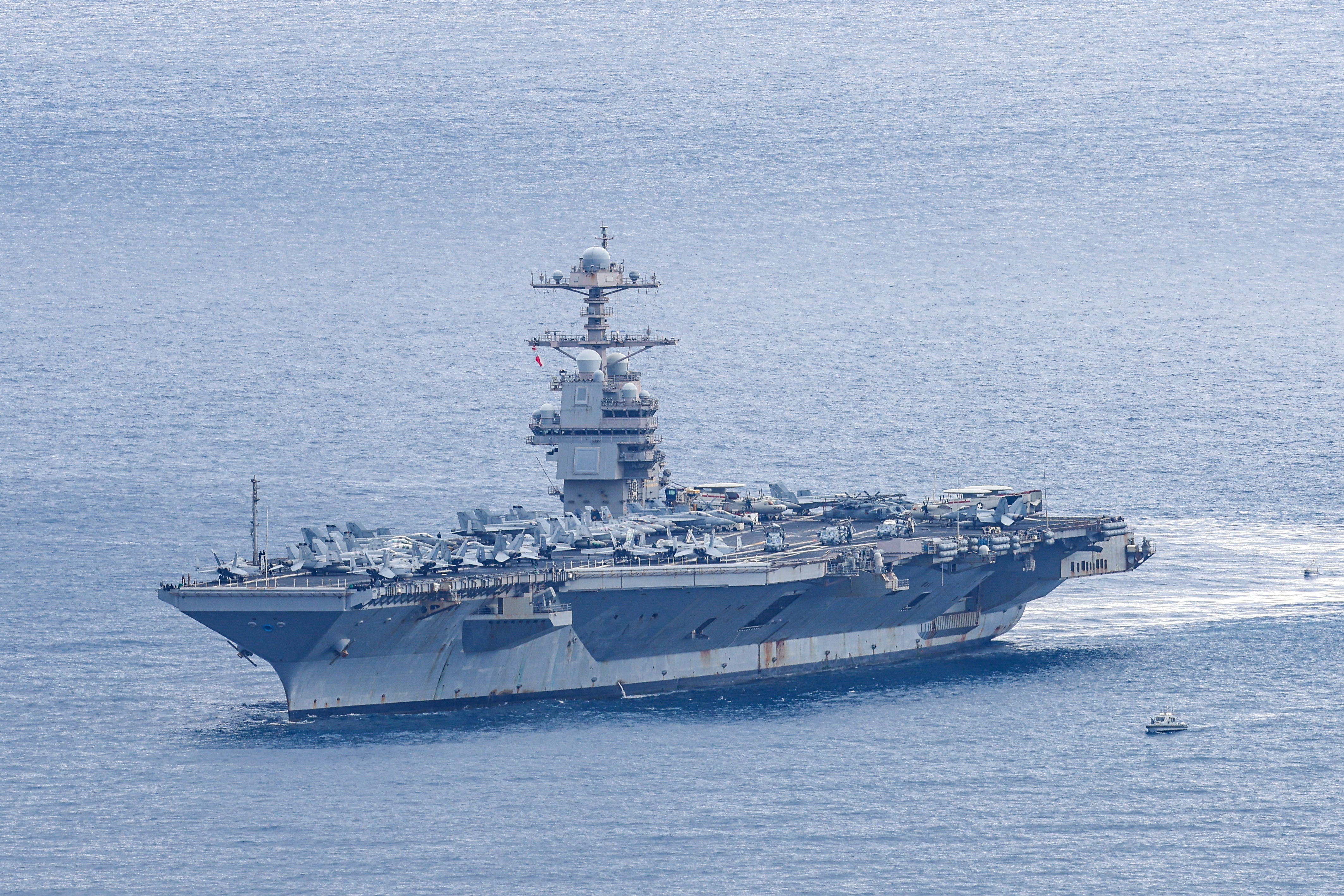 The USS Gerald R Ford was among the US ships already sent to the Middle East