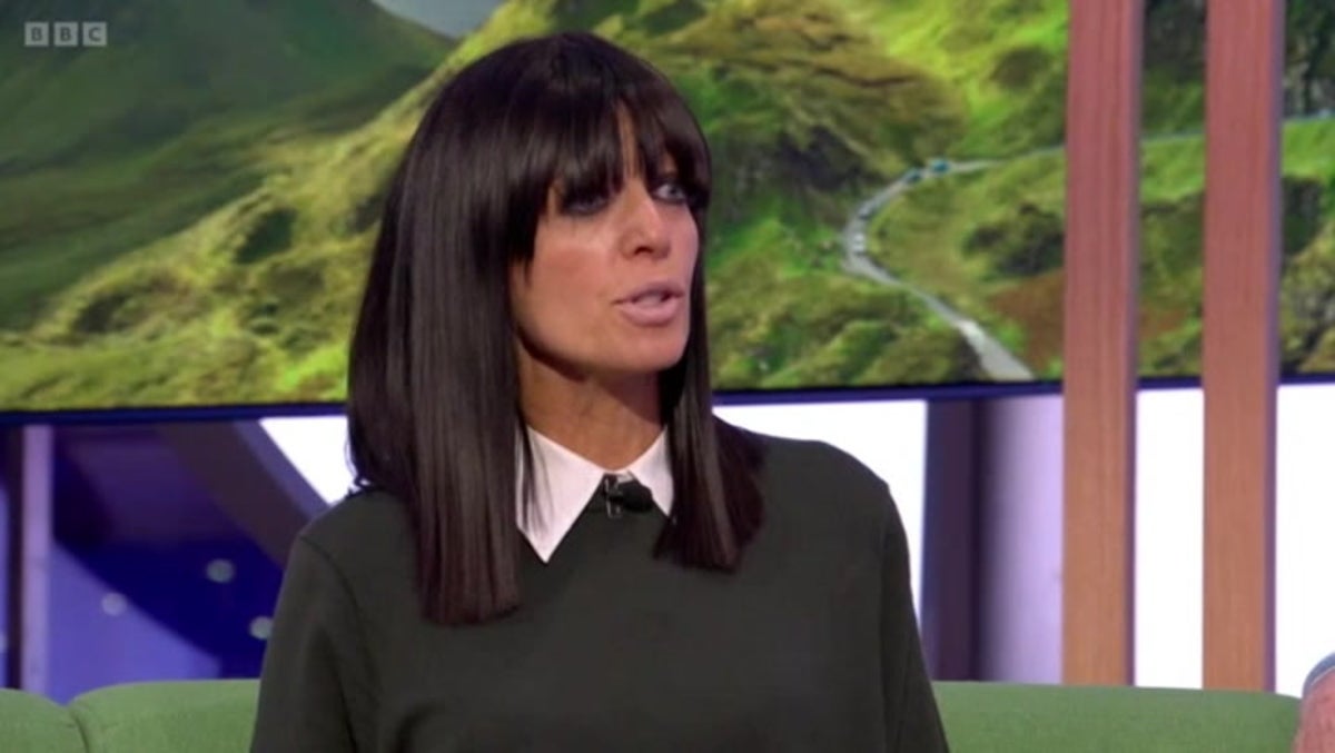 Claudia Winkleman hosting her new BBC chat show