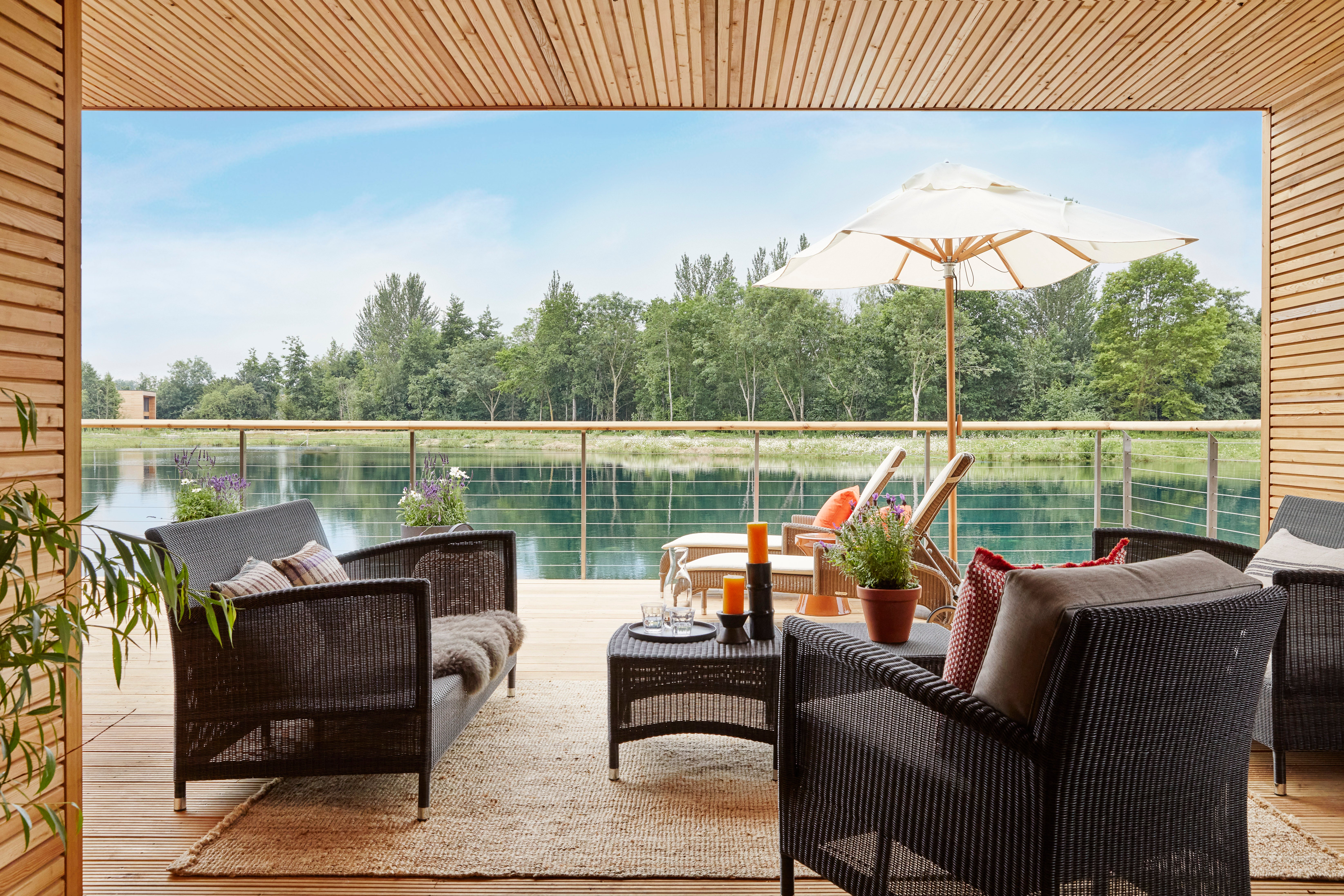 A breathtaking lake view from a master suite
