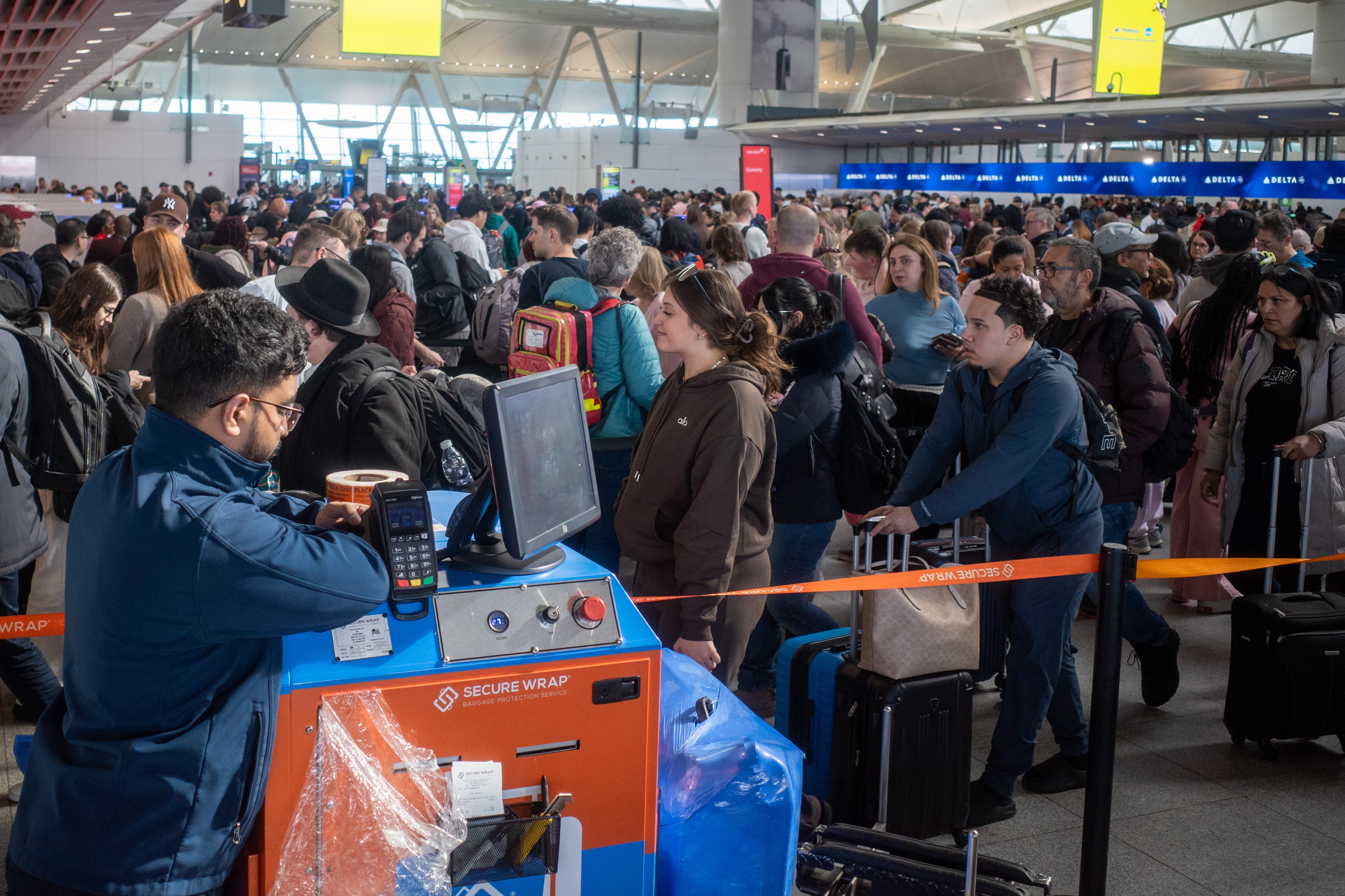 The ongoing DHS shutdown has led to massive security lines at airports across the U.S.