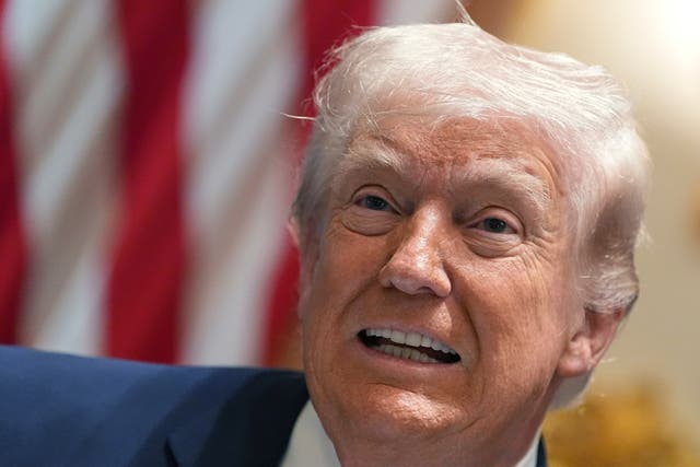 <p>El presidente de EE. UU., Donald Trump, interviene durante una reunión de Gabinete en la Casa Blanca, el jueves 26 de marzo de 2026, en Washington, D. C.</p>