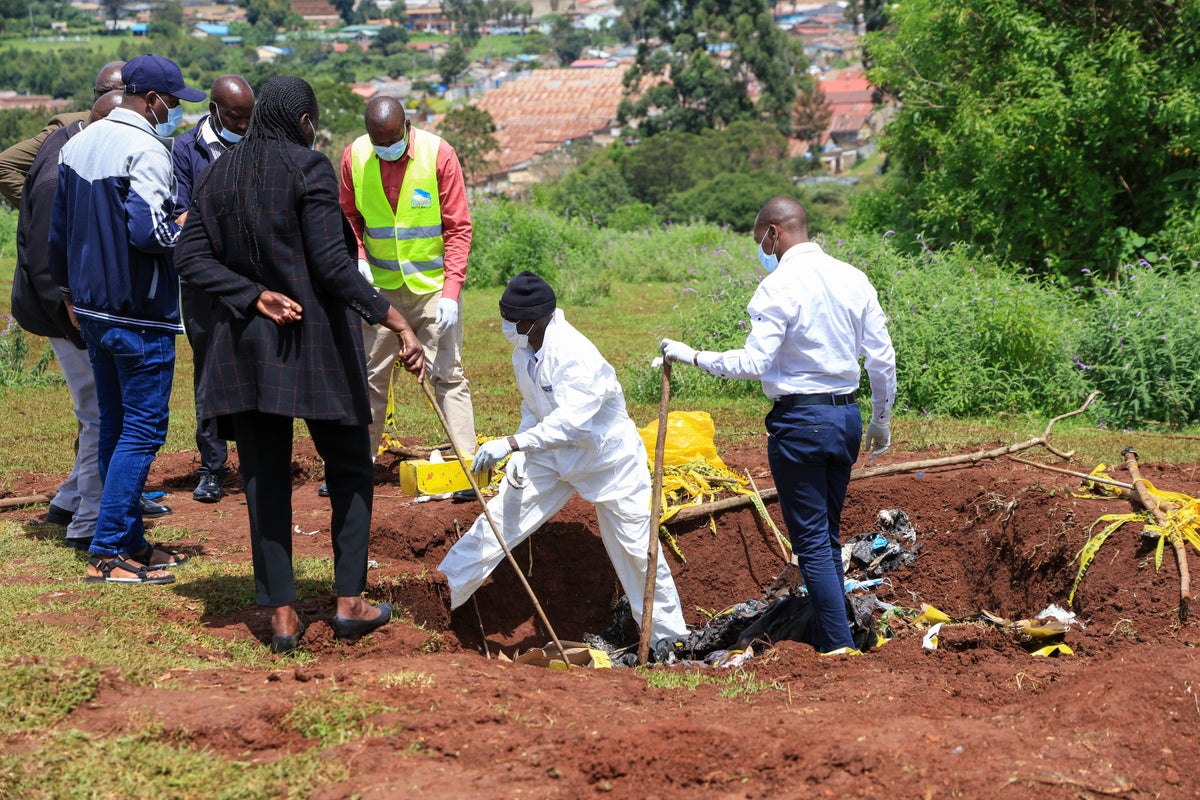 Police in Kenya exhume at least 33 bodies from a mass grave