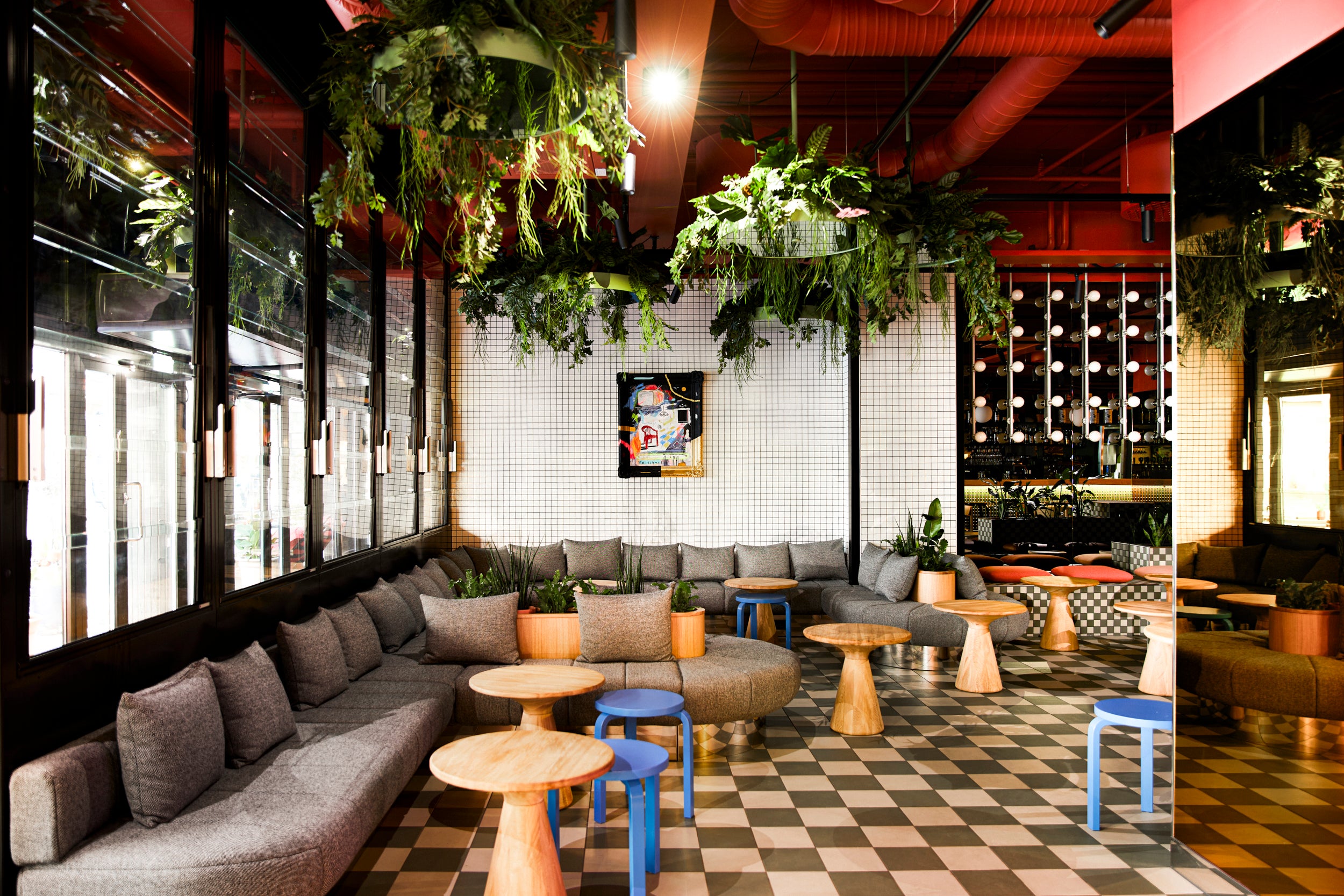 The bar at Hobo often hosts live music and DJs