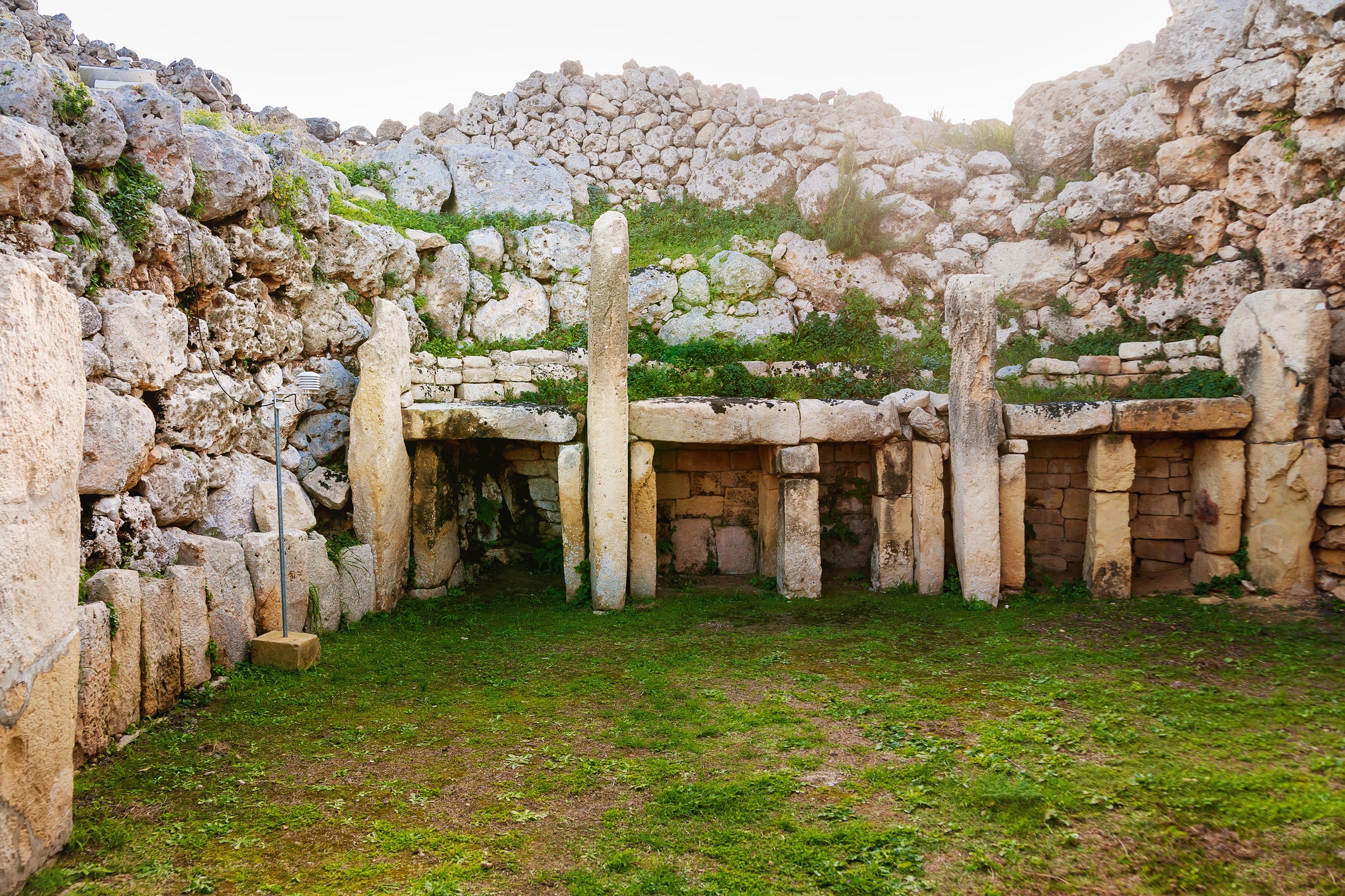 The megalith temple complex of Ggantija is evidence that an advanced prehistoric society flourished on Malta