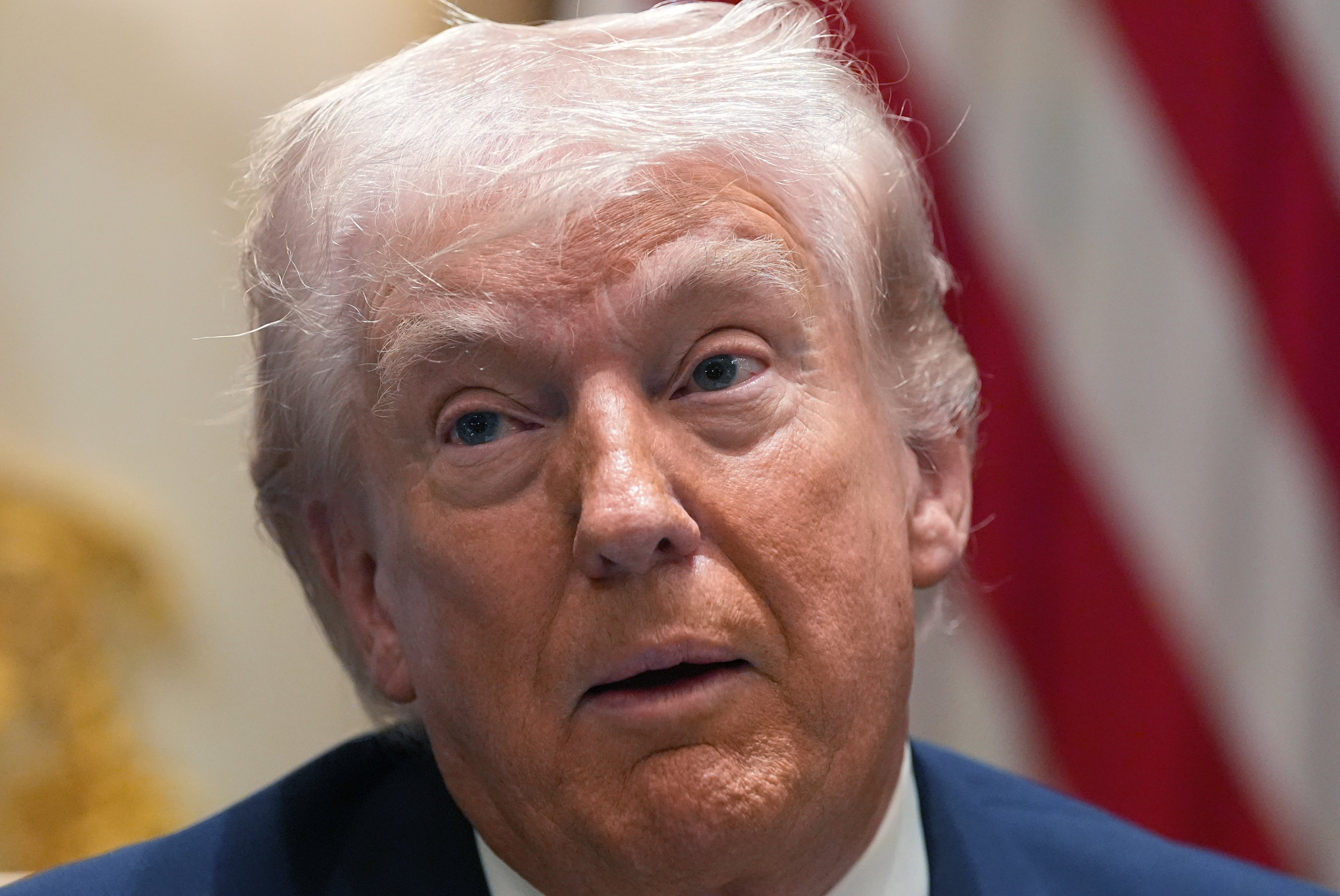 President Donald Trump speaks during a Cabinet meeting at the White House, Thursday, March 26, 2026, in Washington