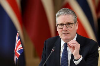 Prime Minister Sir Keir Starmer speaking at the Joint Expeditionary Force (JEF) Leaders’ Summit in Helsinki, Finland (Adrian Dennis/PA)