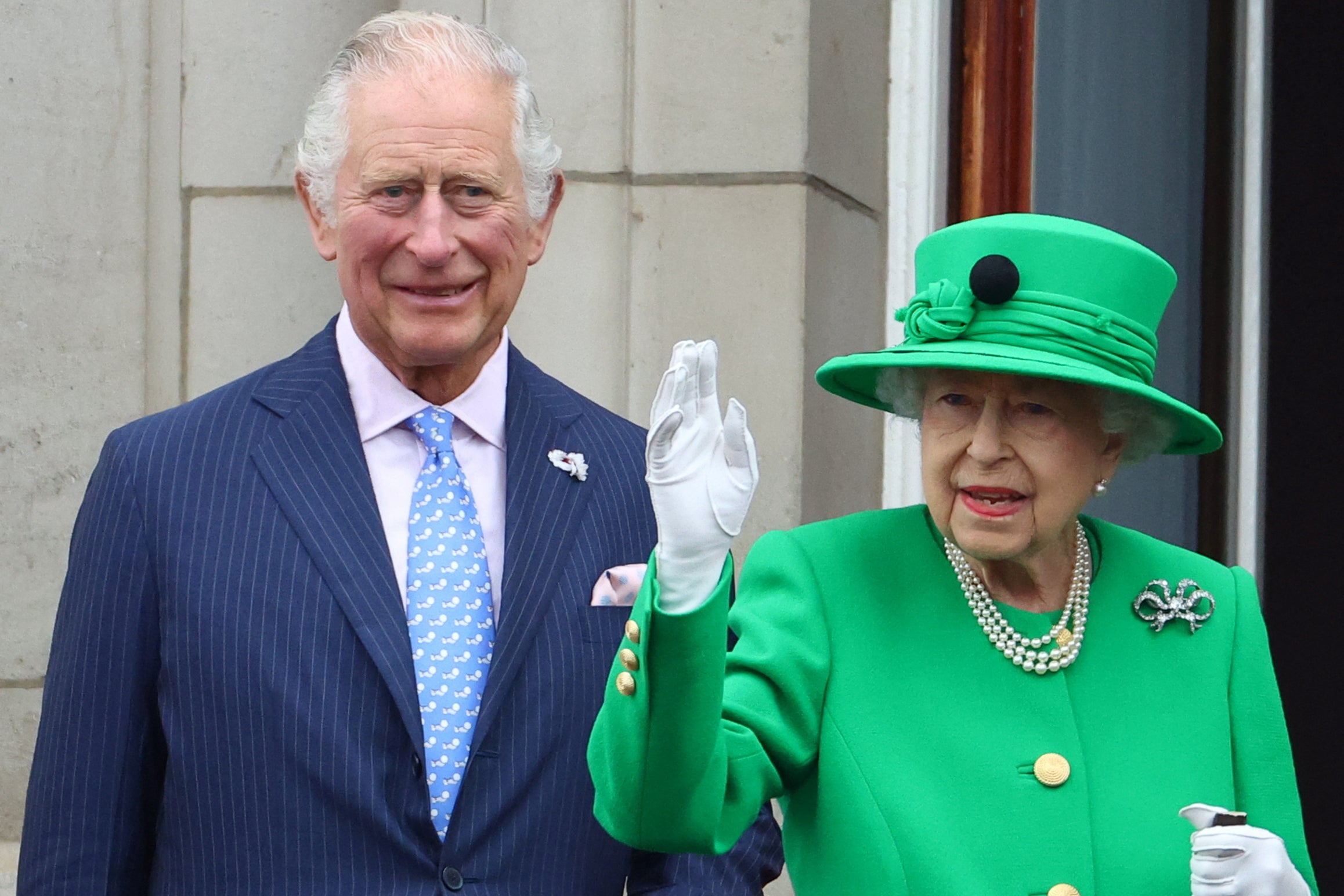Charles, then Prince of Wales, photographed with his mother Queen Elizabeth at her Platinum Jubilee in 2022
