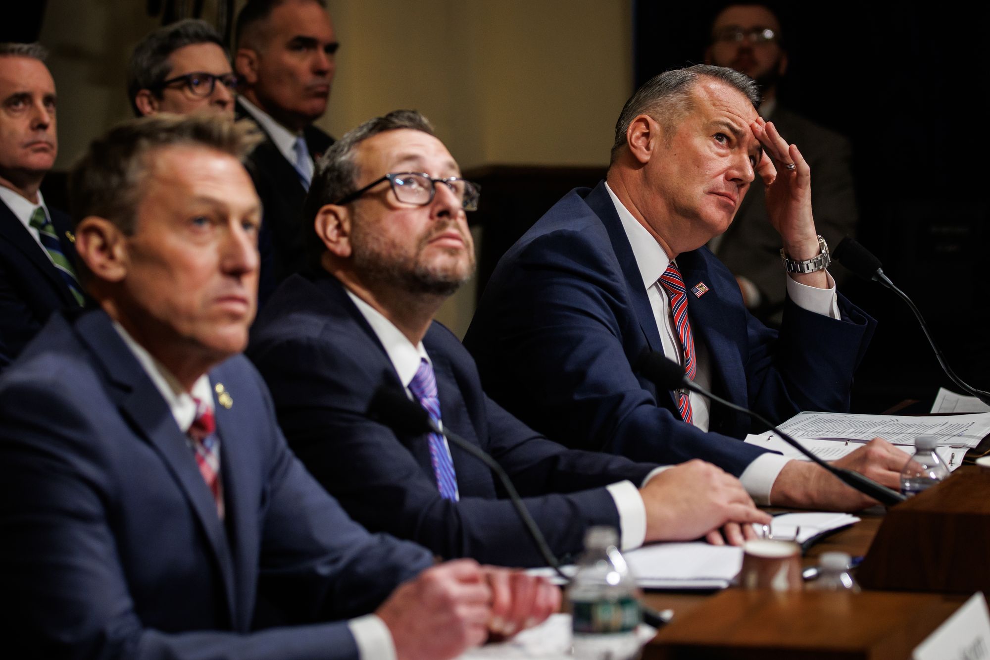 Lyons, right, has allegedly butted heads with Trump administration officials like Miller over the pace of immigration arrests and fallout from scenes of masked agents clashing with protesters