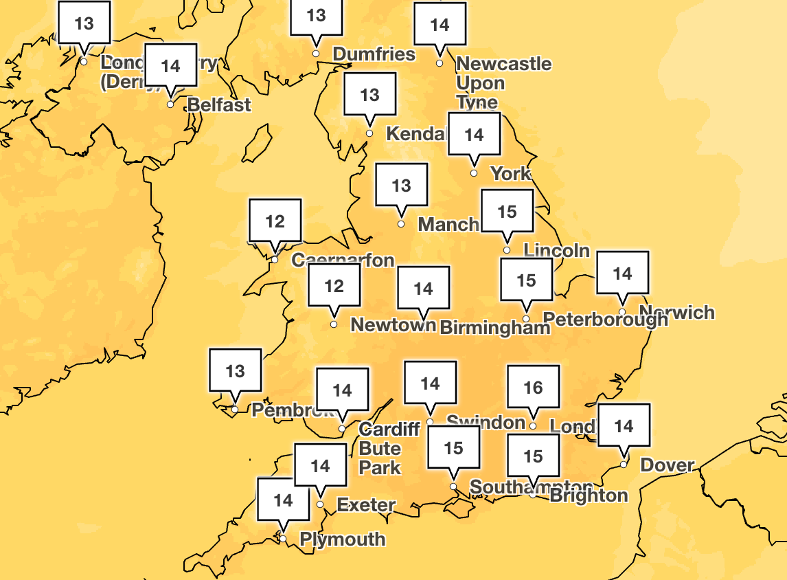 The temperature may reach 17 degrees on Tuesday