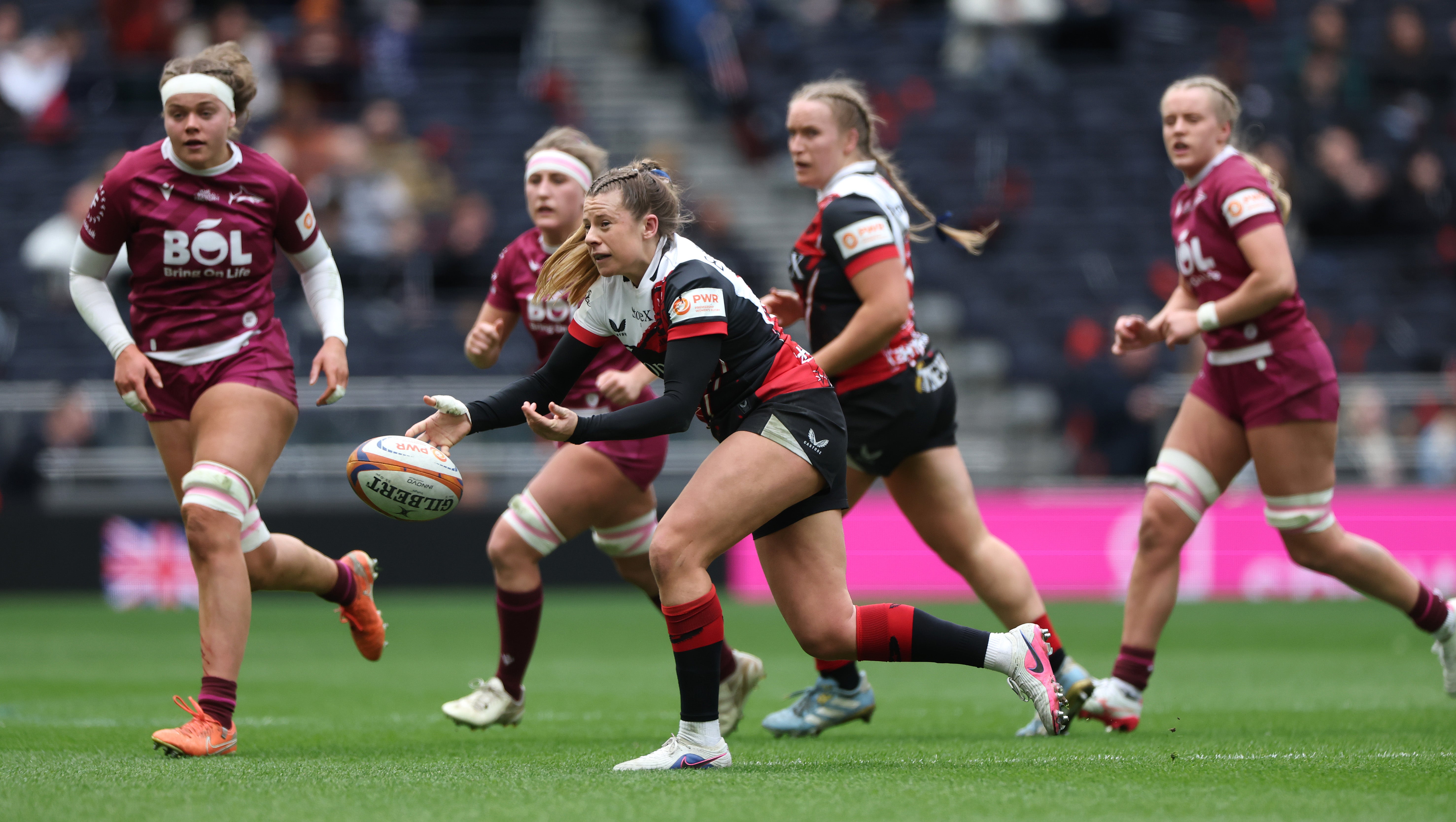 Zoe Harrison steered Saracens Women to victory over Sale Sharks