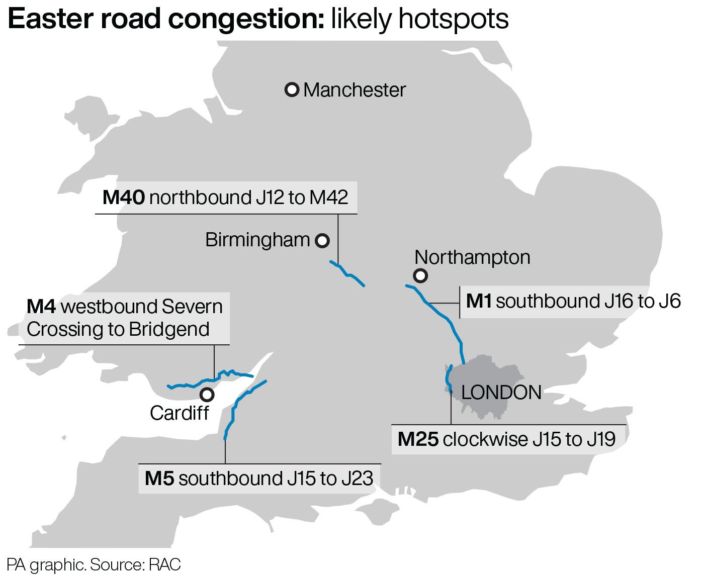 Easter road congestion map