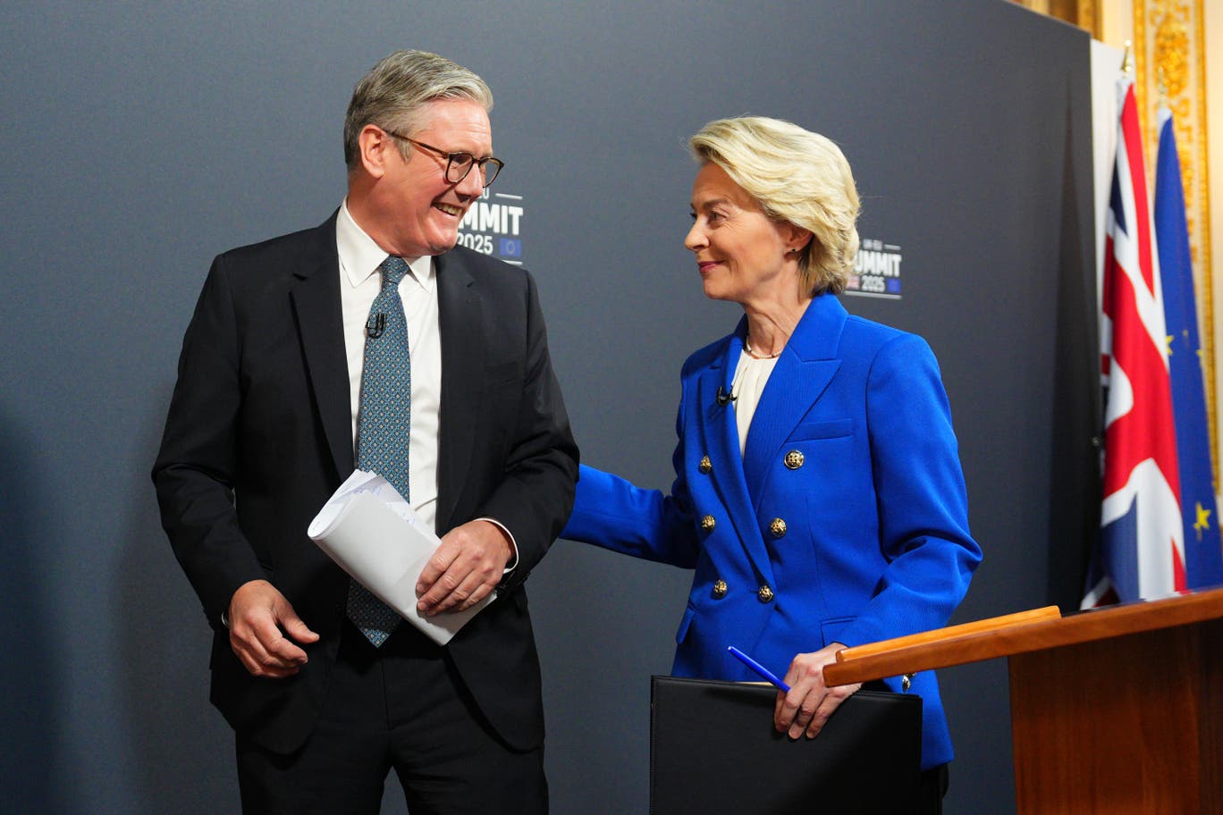 Prime Minister Sir Keir Starmer and European Commission president Ursula von der Leyen