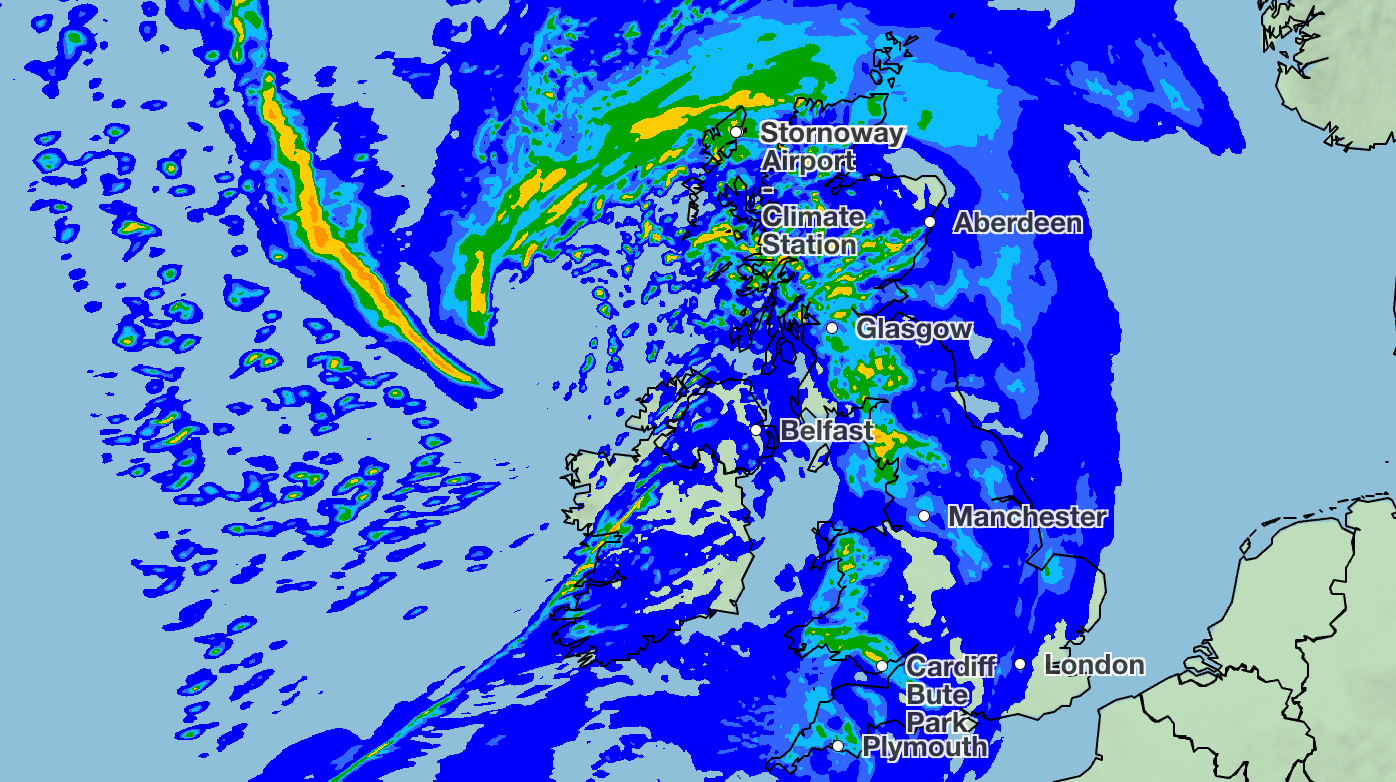 Rain will batter the UK on Good Friday