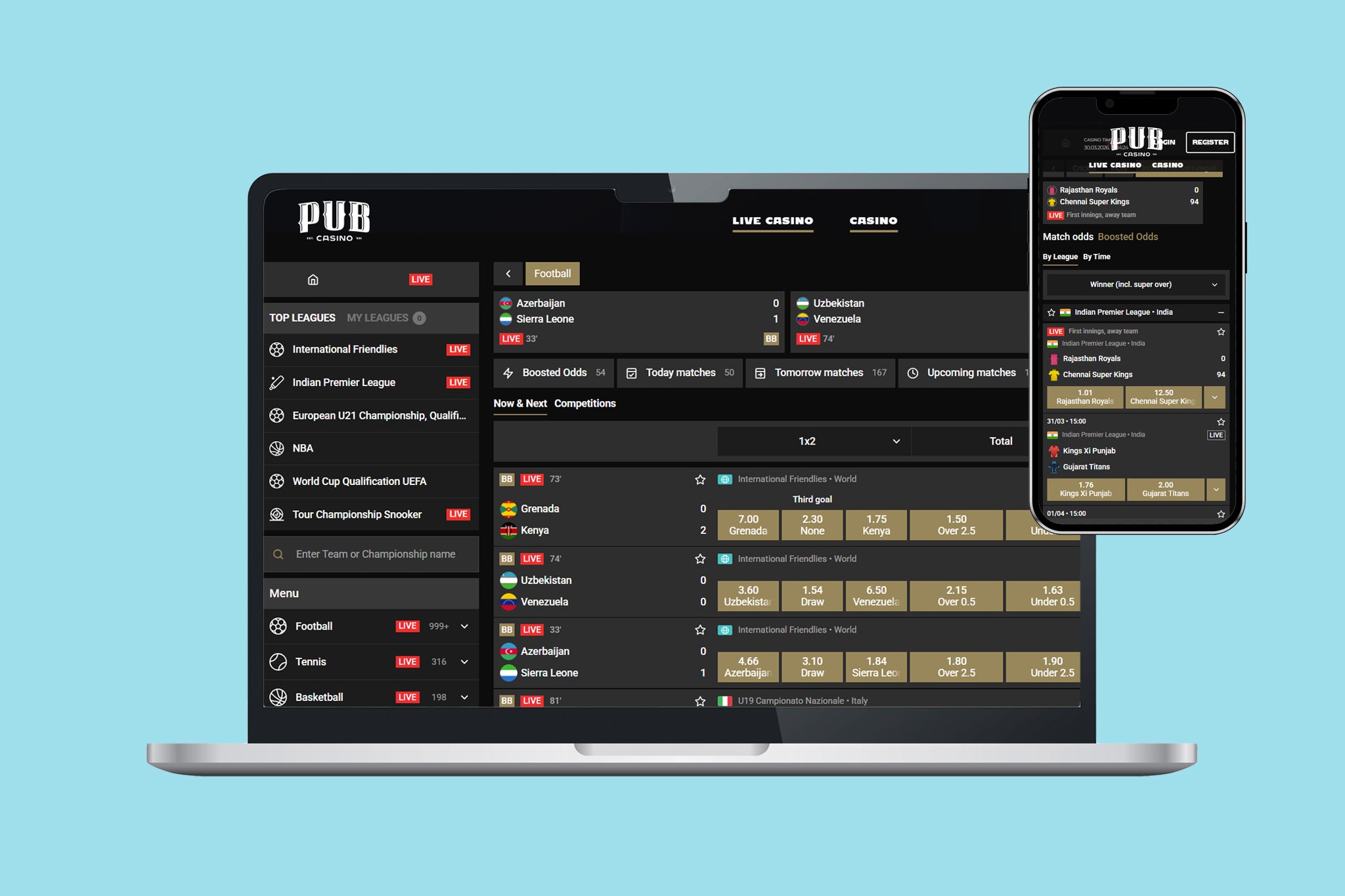 The in-play experience is what we found most impressive on Pub Sports