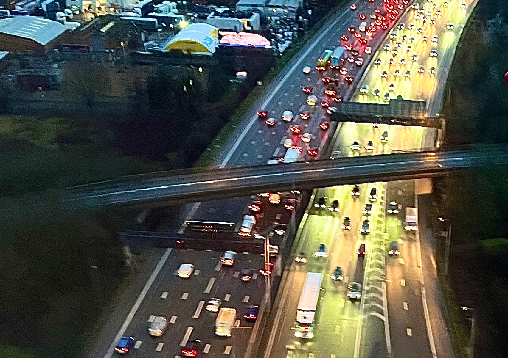 M25 just west of the UK's busiest airport