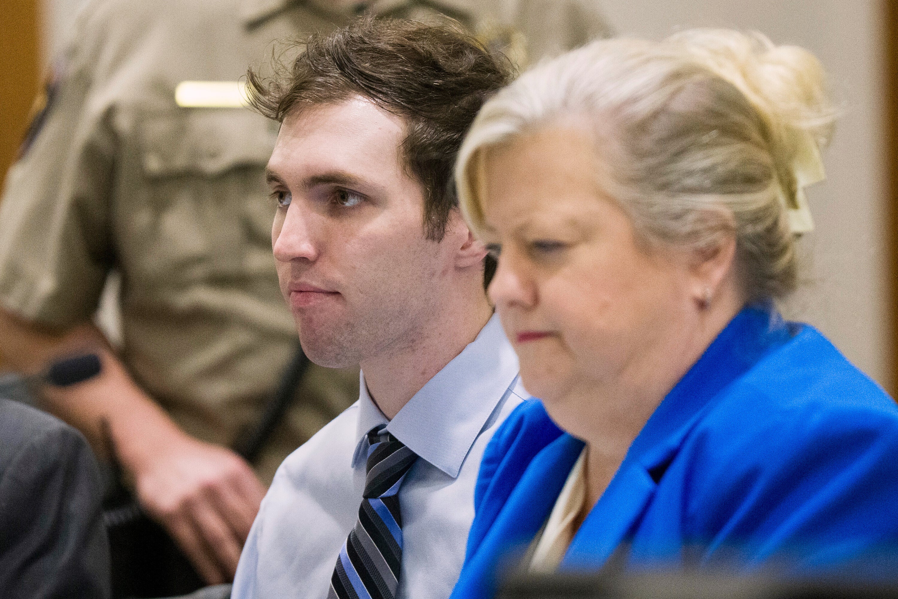 Tyler Robinson, who is accused of fatally shooting Charlie Kirk, sits beside defense attorney Kathryn Nester during a hearing in 4th District Court in Provo, Utah, Jan. 16, 2026. (Bethany Baker/The Salt Lake Tribune via AP, File)