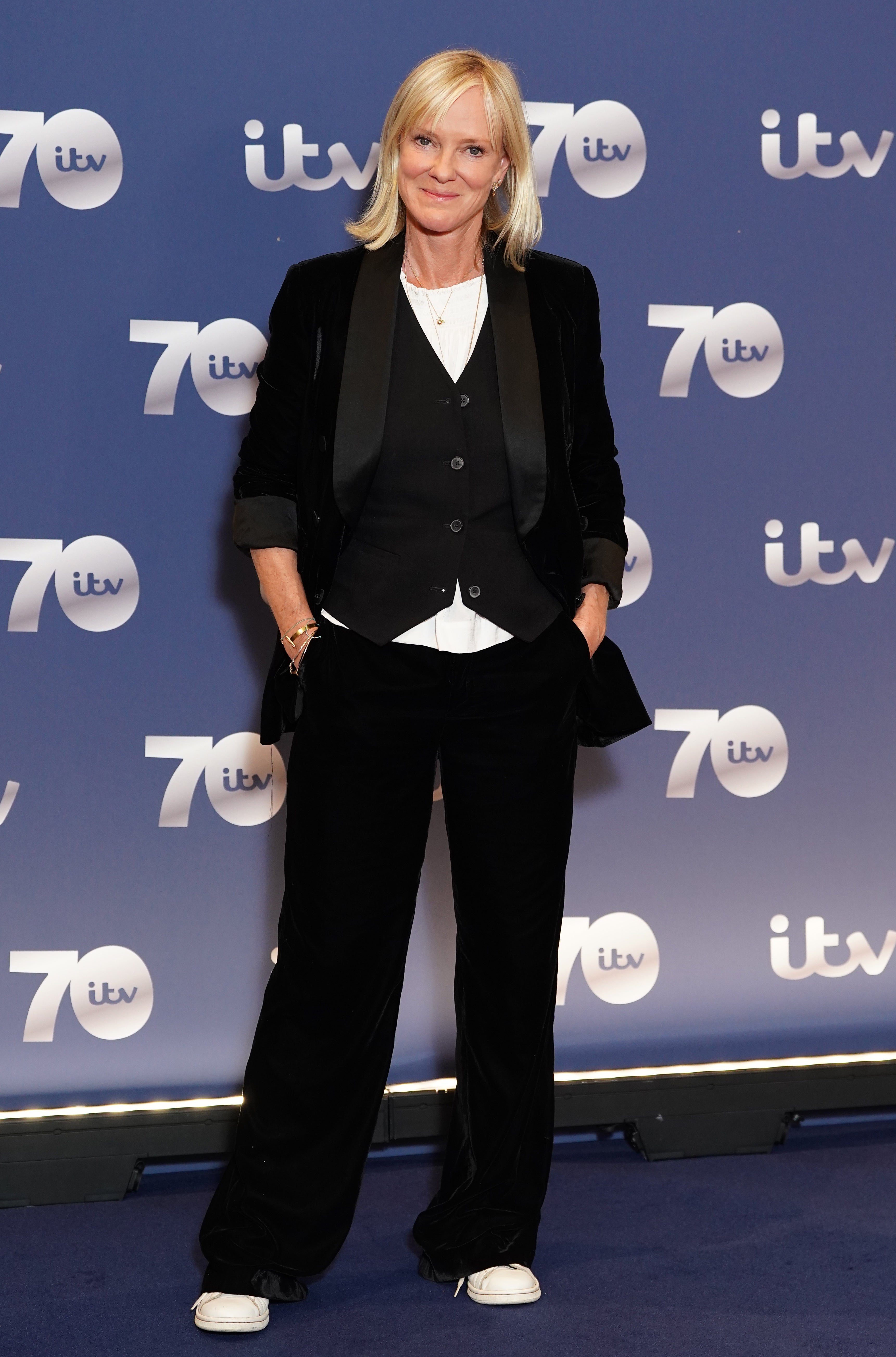 Hermione Norris partecipa all'evento celebrativo del 70° ITV alla Guildhall di Londra