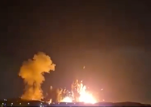 Explosions tower over the city of Isfahan in central Iran