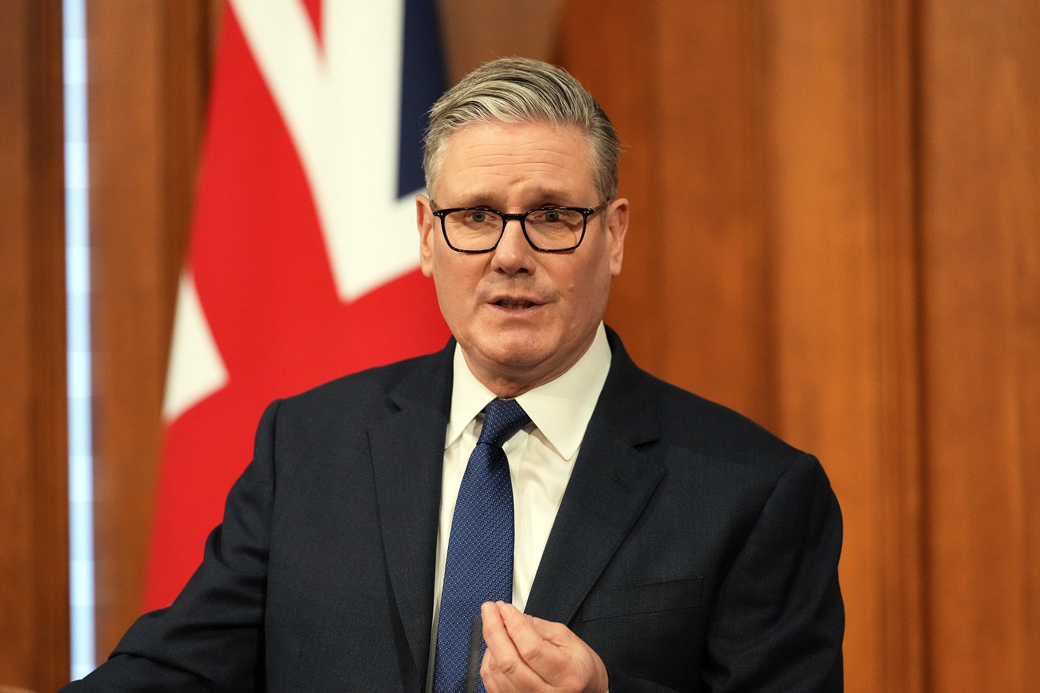 Keir Starmer said 35 countries will work towards ensuring security in the region as Trump floats the possibility of a US exit