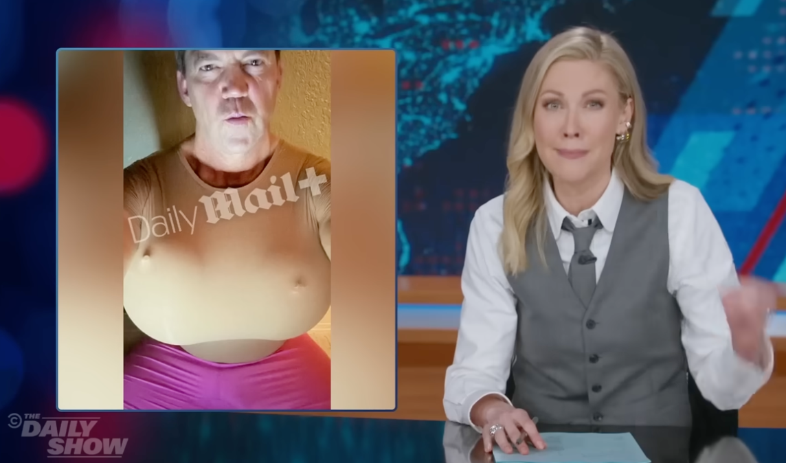 The Daily Show host Desi Lydic was quick to defend the reported crossdressing of the former Homeland Security Secretary’s husband