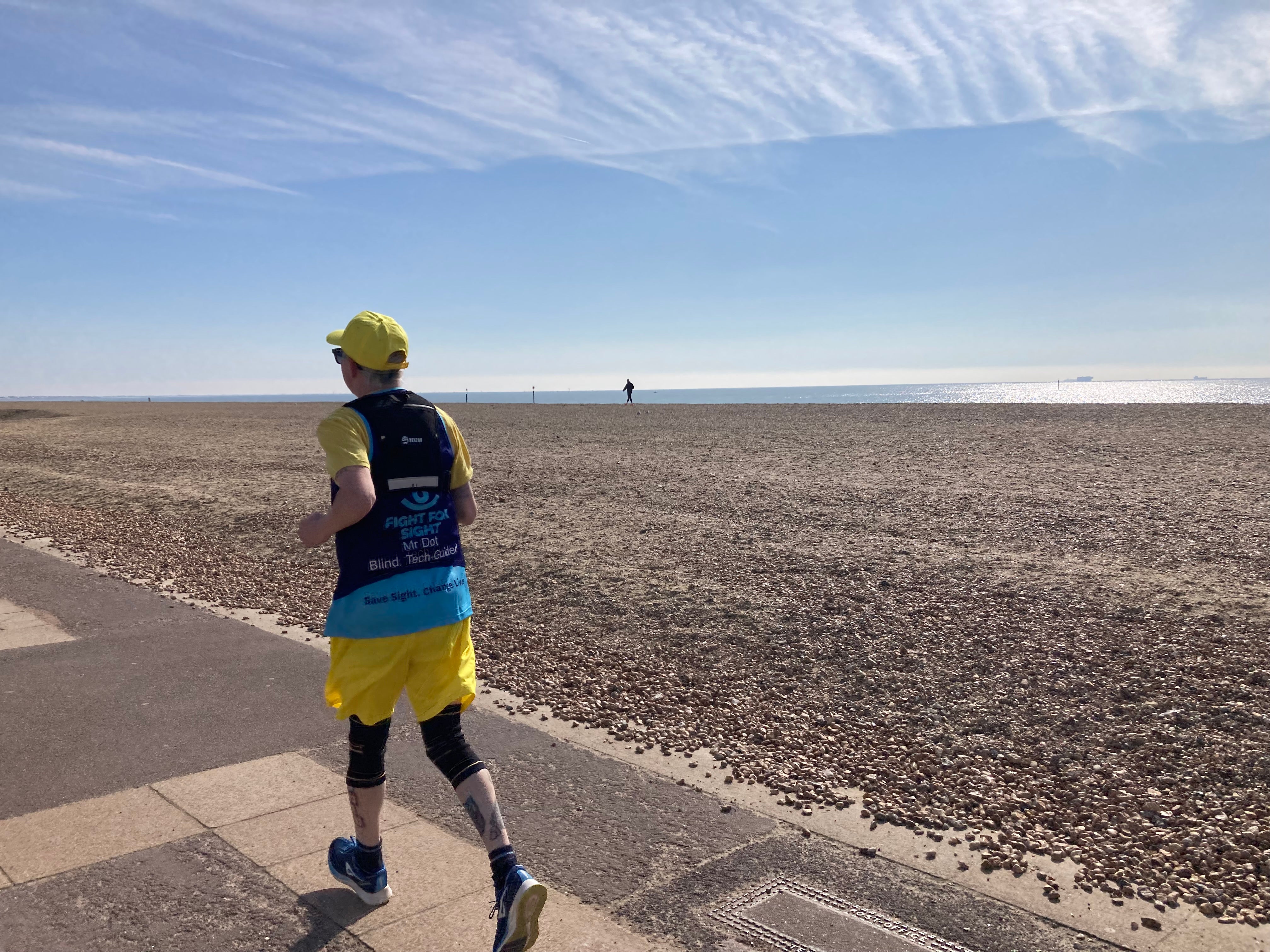 The runner will be testing the capabilities of the Meta AI glasses connected to the Be My Eyes app for his marathon