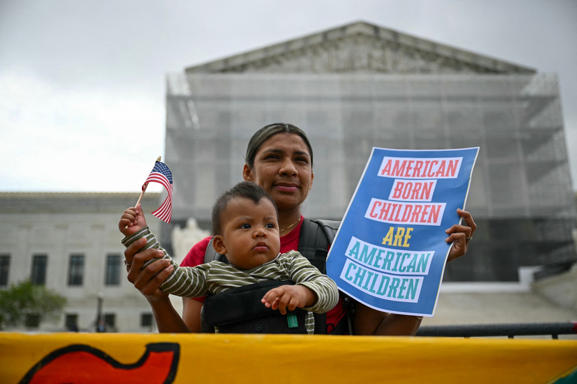 The children of undocumented migrants or those in the US temporarily would be denied healthcare and other basic services if the court were to uphold President Donald Trump’s executive order