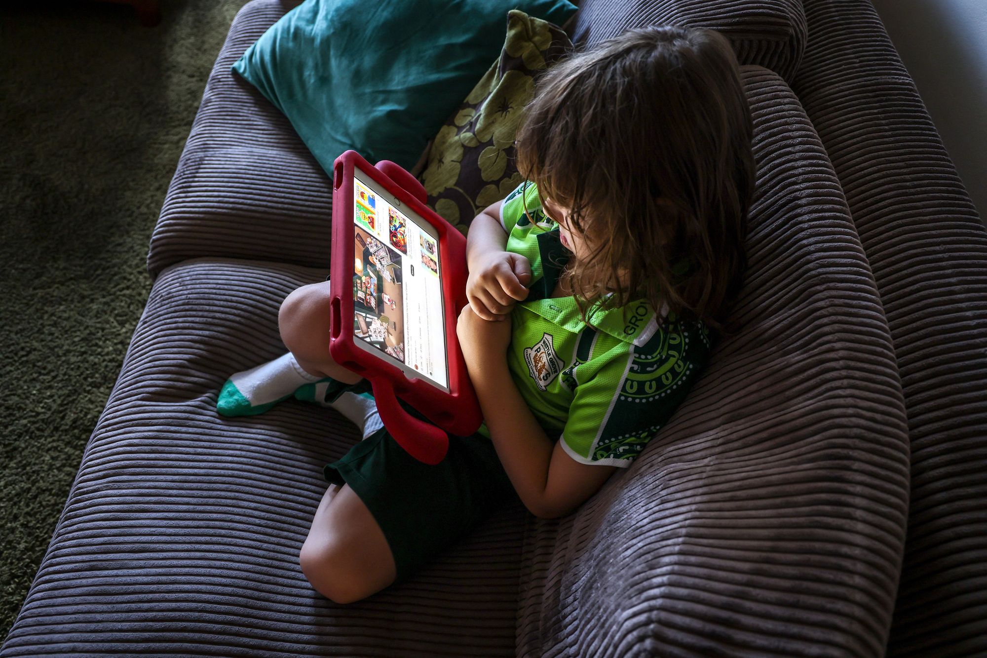 The group has demanded that Google ‘halt all investment in the creation of AI-generated videos for children’ (AFP via Getty Images)
