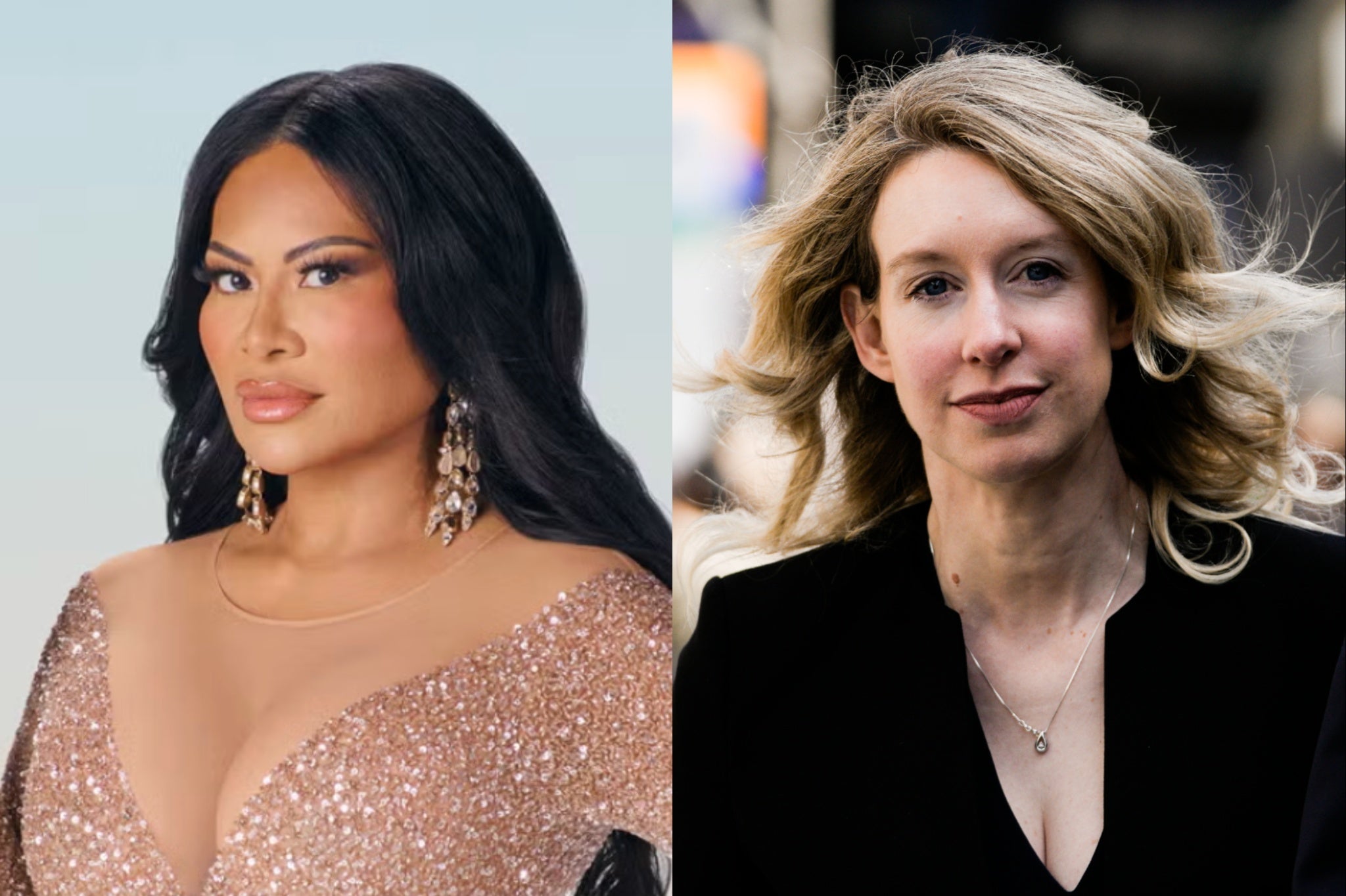 Jen Shah (left) has opened up about her relationship with Elizabeth Holmes (right)