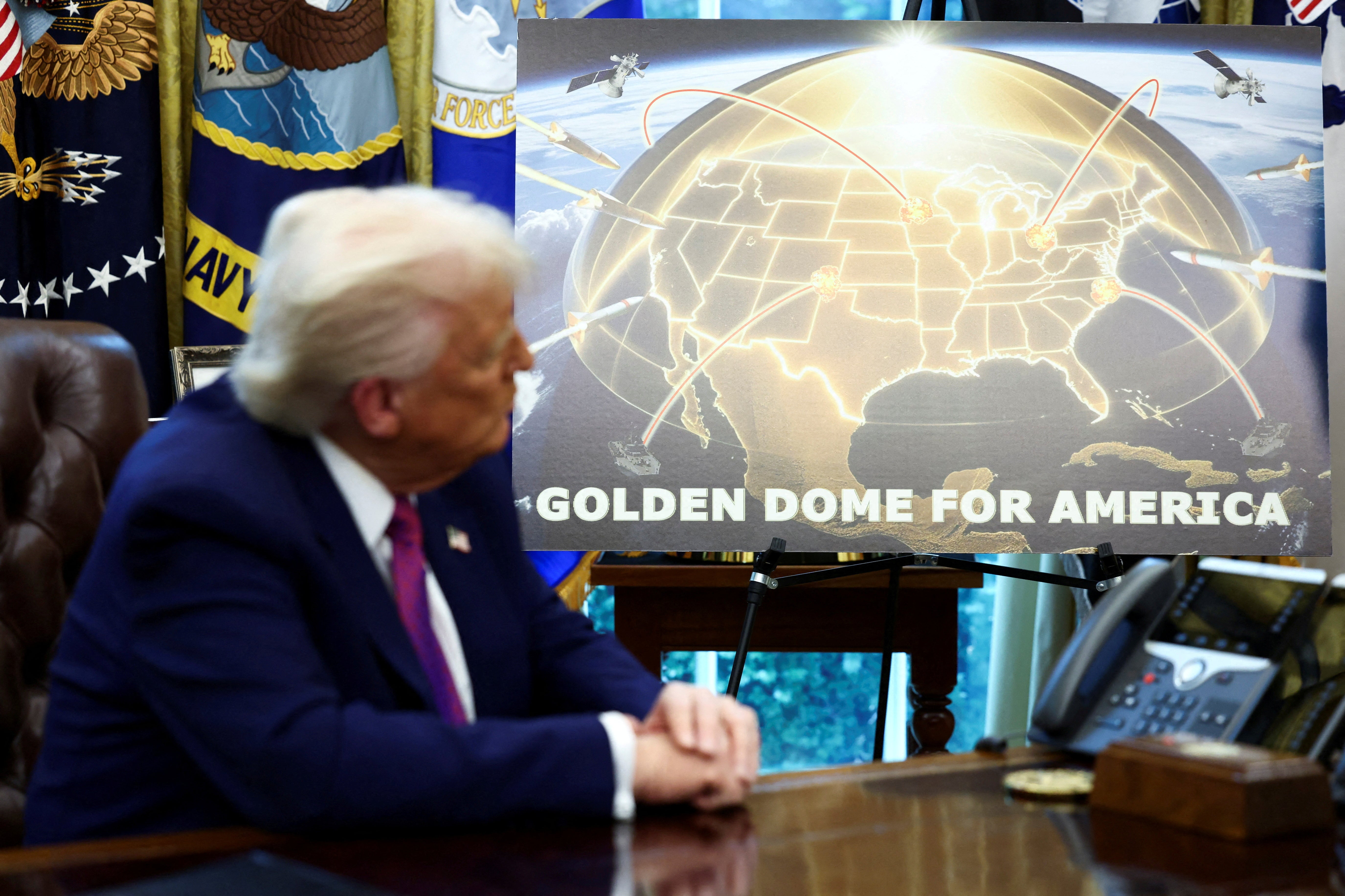 Trump unveiled plans for his Golden Dome System – an ambitious new missile-defense initiative, capable of detecting, tracking and intercepting ICBMs – in May last year, claiming at the time it would be fully operational by 2029
