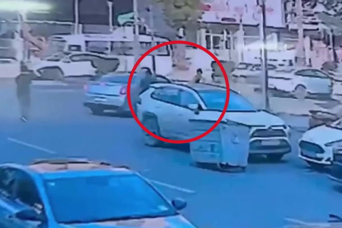 Moment journalist Shelly Kittleson appears to be kidnapped in Baghdad caught on CCTV