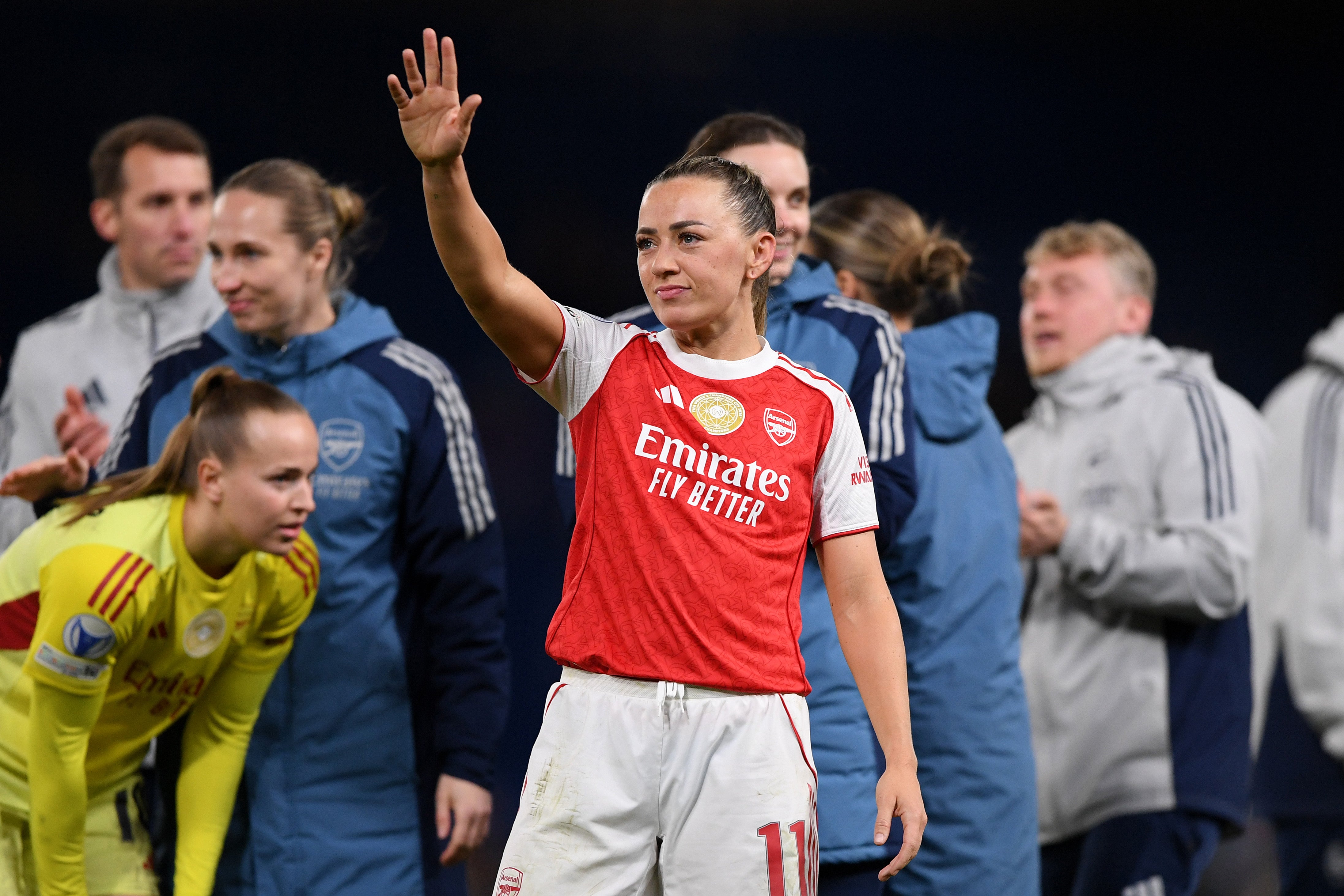 Katie McCabe said she was ‘genuinely reaching for the shirt’ and didn’t mean to pull Thompson’s hair