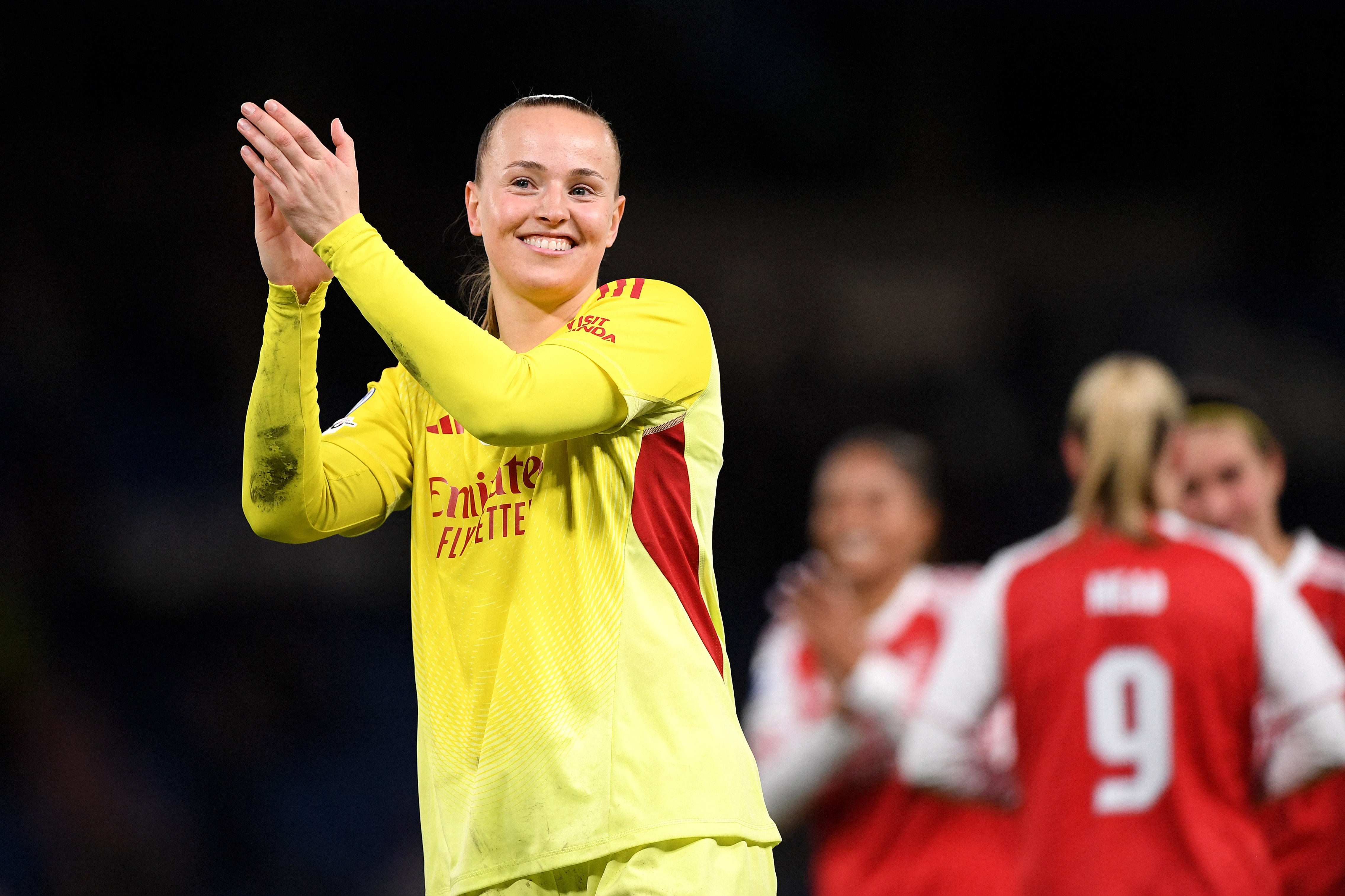 A brilliant performance from Daphne van Domselaar was key to Arsenal's progress