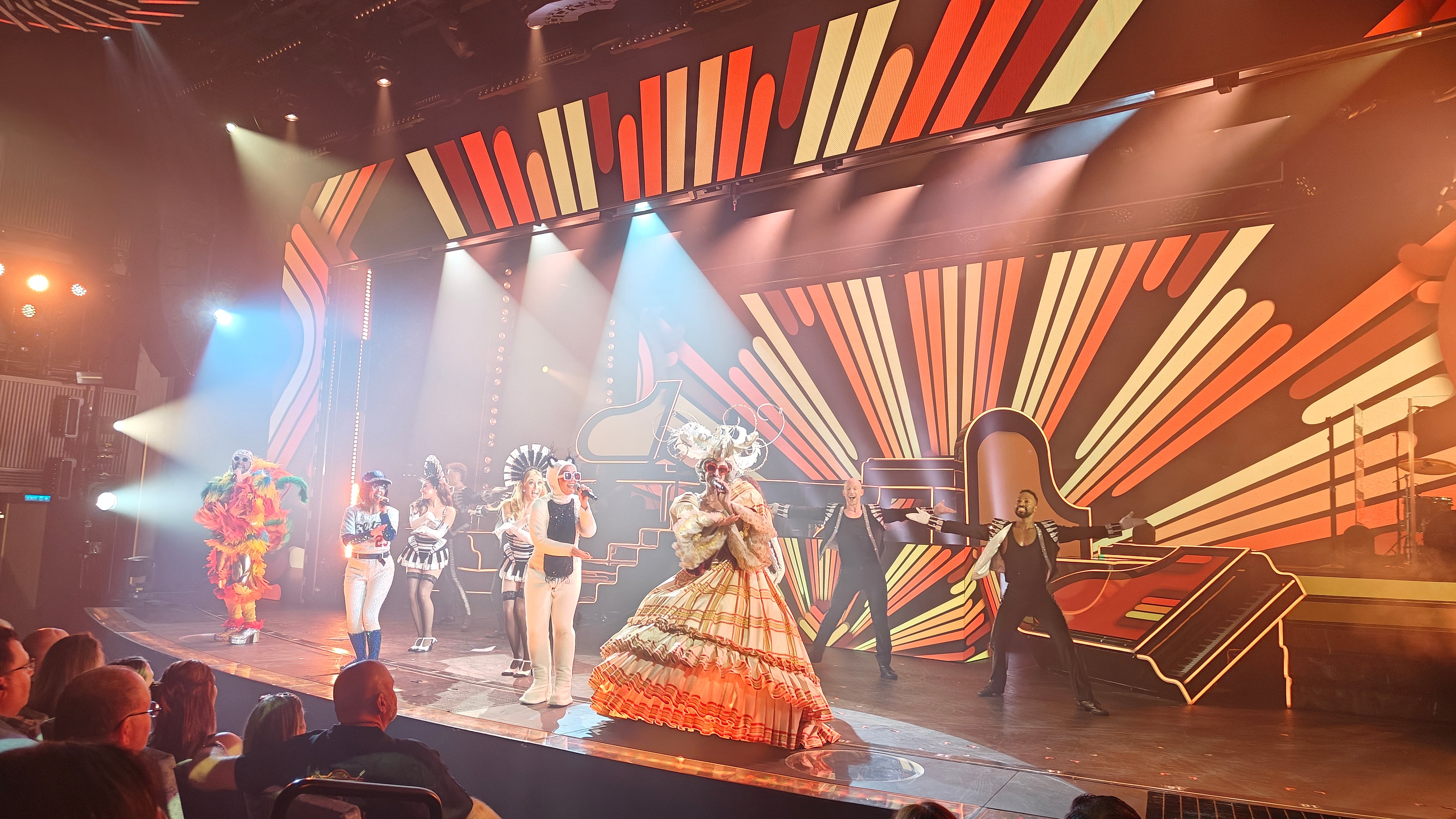 Four versions of Elton John appear during Luna's flagship stage show