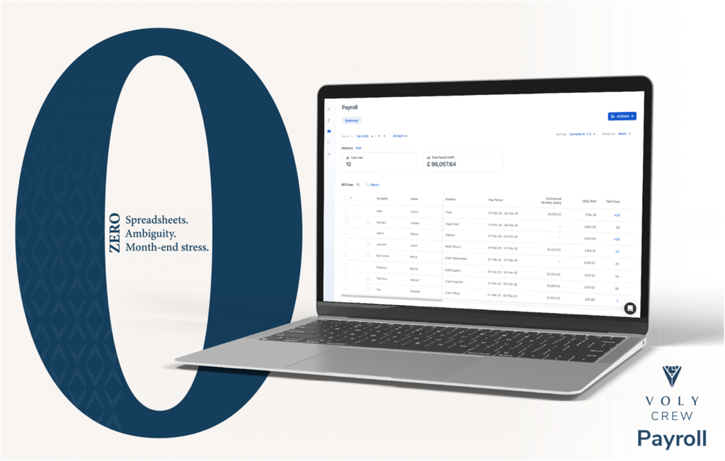 The platform provides end-to-end visibility of a yachtโs accounts and operations, with tailored access levels for each stakeholder